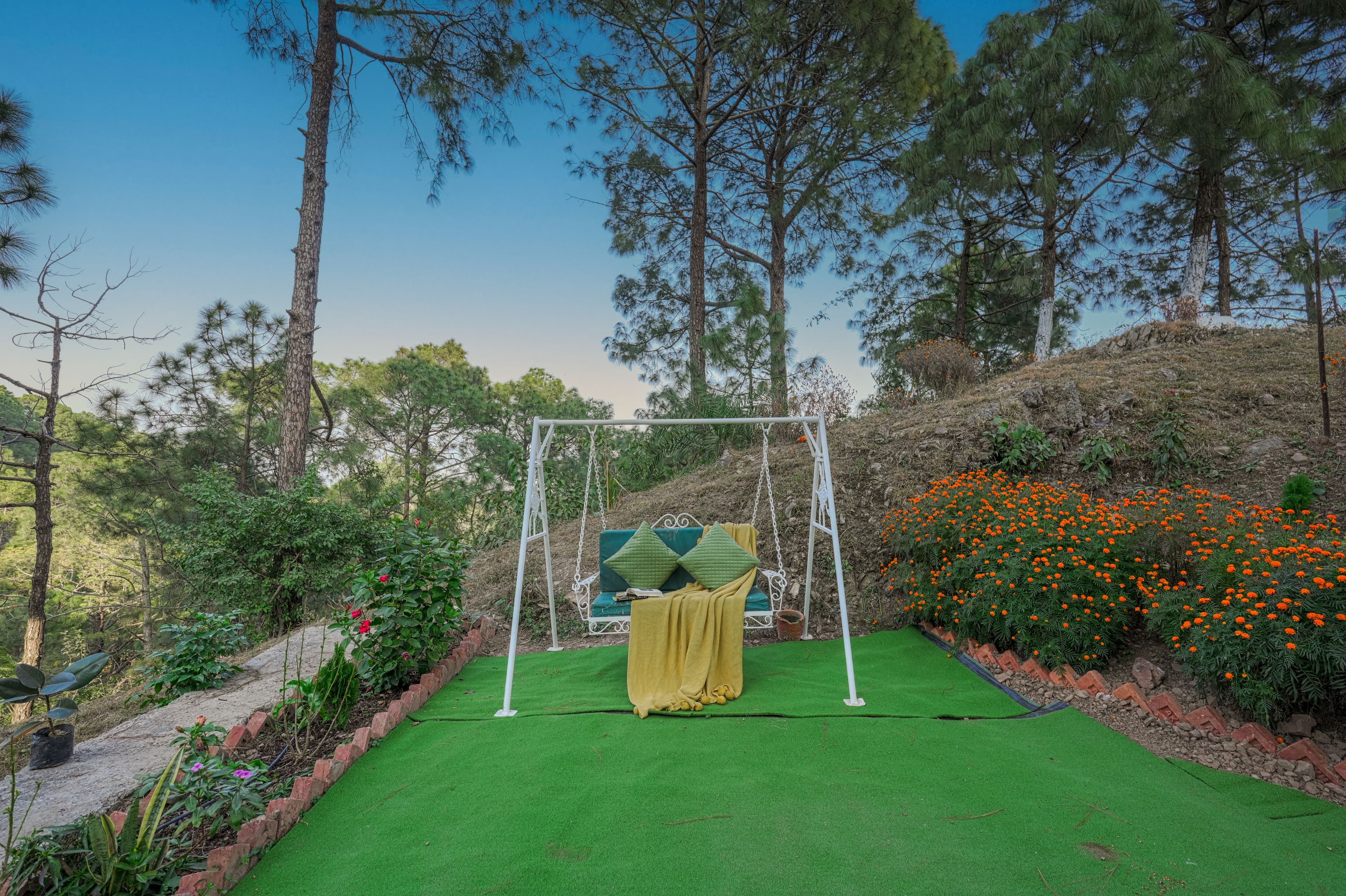 Pine View Resort | Pet-friendly Hilltop 1-Suite With Garden-Facing Balcony, Rooftop lounge, Restro & Game Zone - Image 7