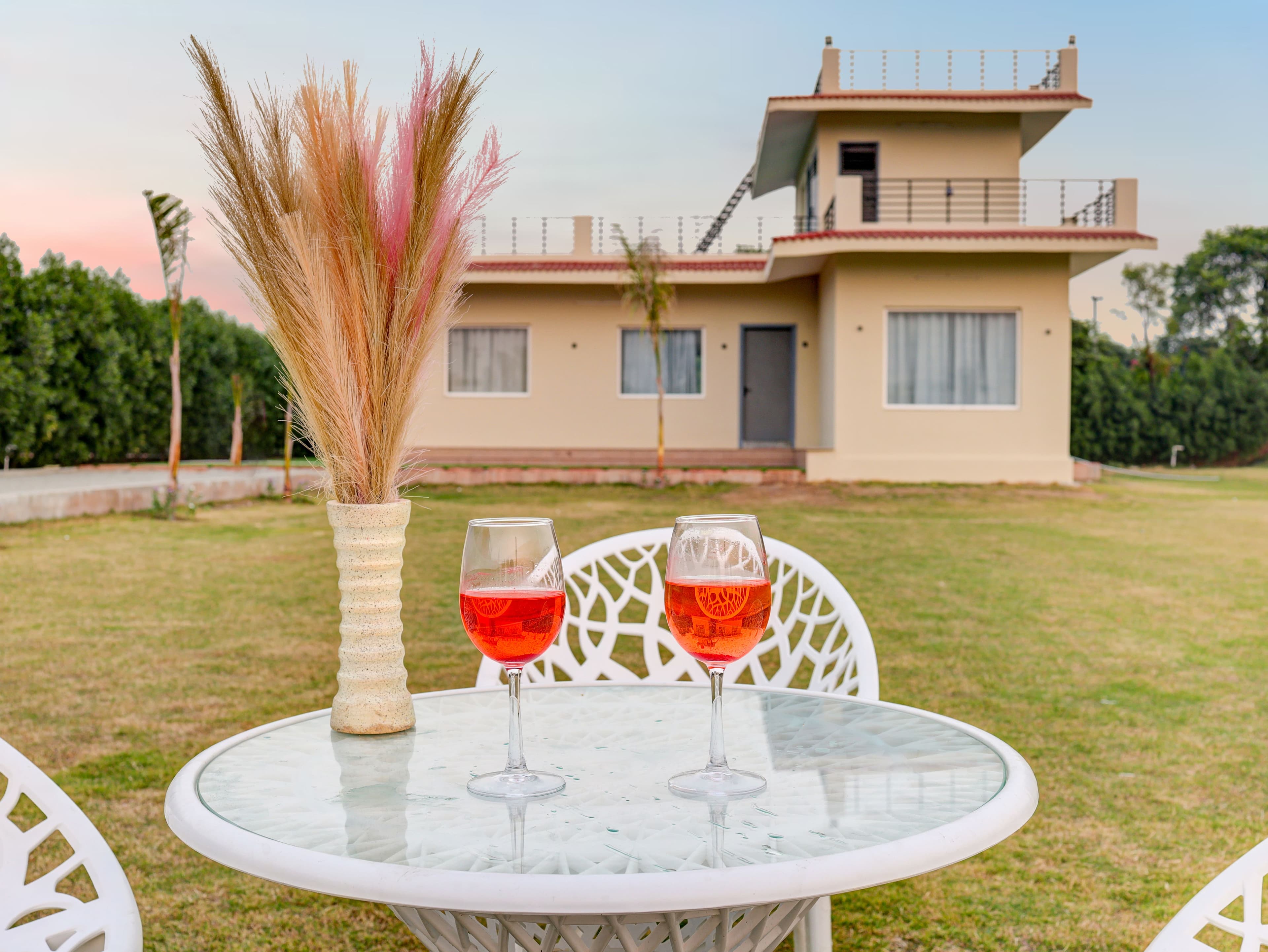 Lustra | 3-BHK Farmhouse With Private Pool, Lawn, Terrace & Bonfire | Near Mini Ladakh - Image 24
