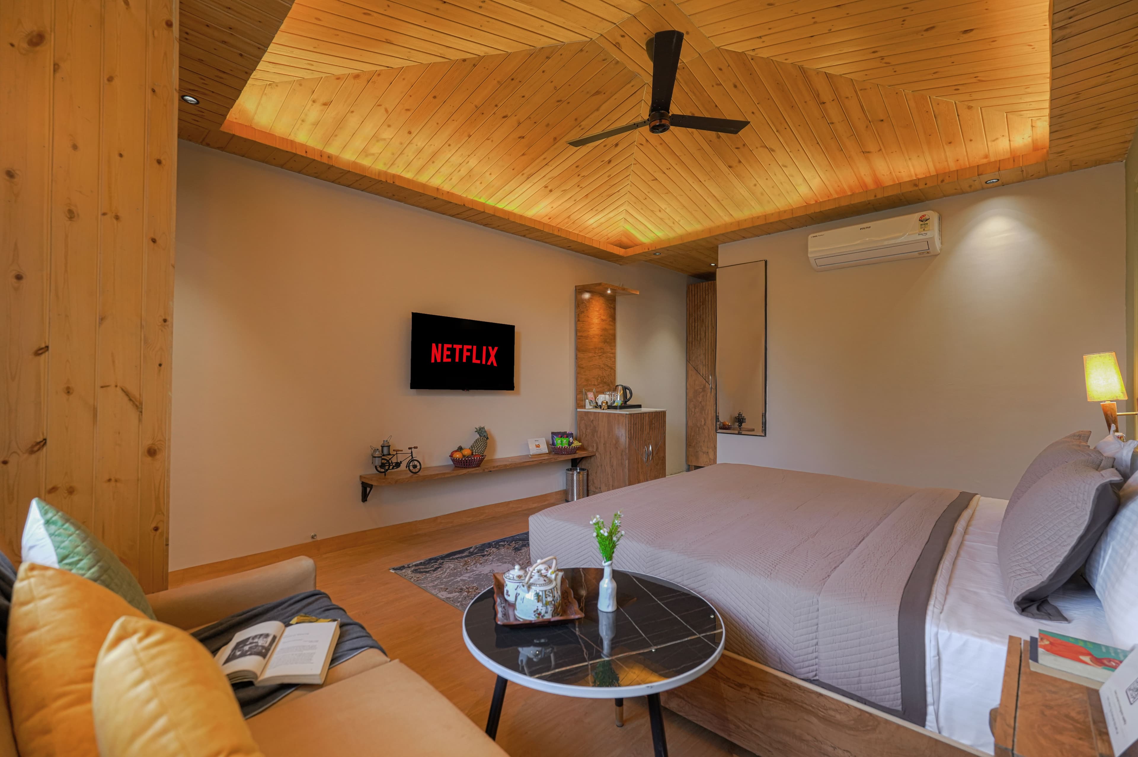 Pine View Resort | Pet-friendly Hilltop 1-Suite With Garden-Facing Balcony, Rooftop lounge, Restro & Game Zone - Image 38