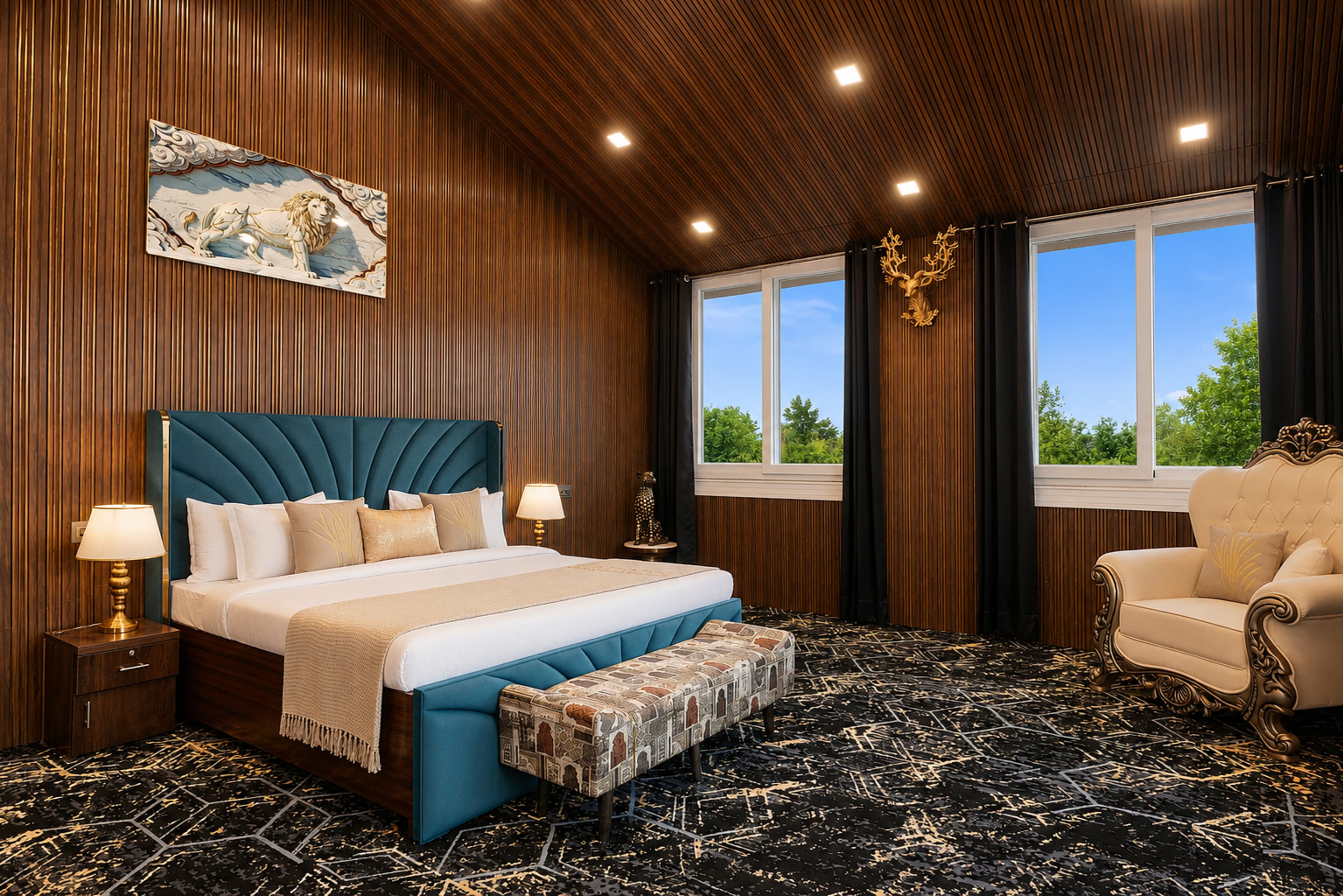 Raj Farm | 3-BHK Villa with Private Pool, Kid’s Room and An Outhouse - Image 23