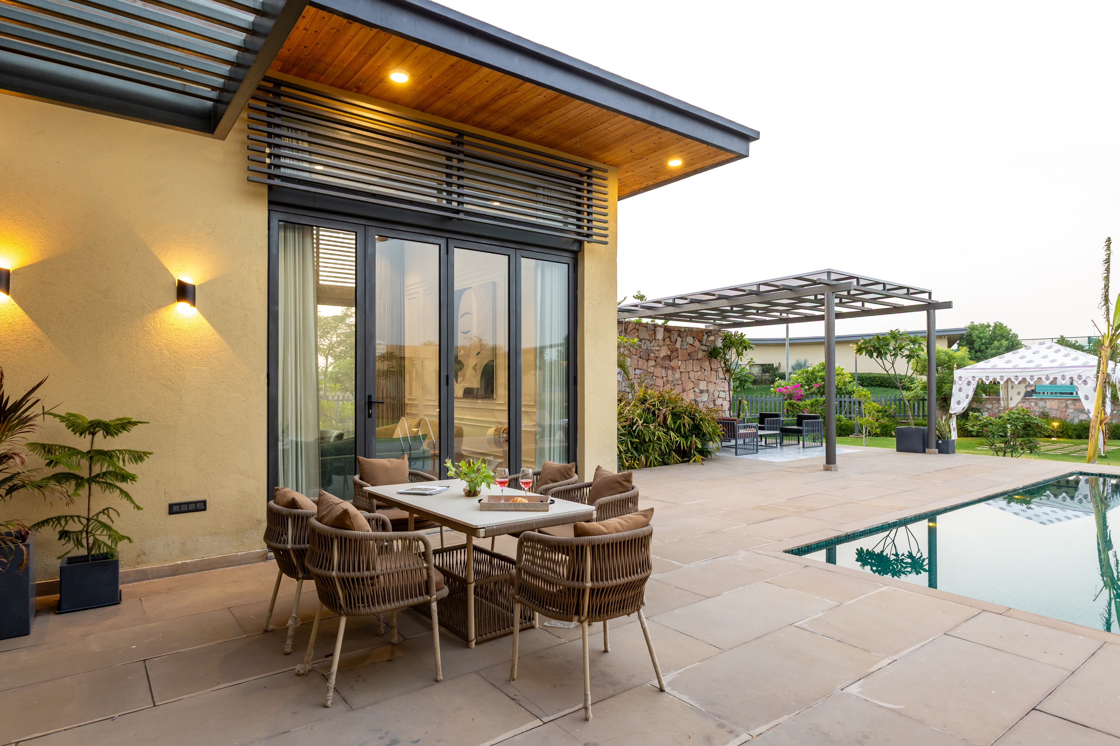 24 Carat | 4-BHK Villa with Private Pool, Cabana, Garden, Gazebo & Open-Air Dining - Image 2