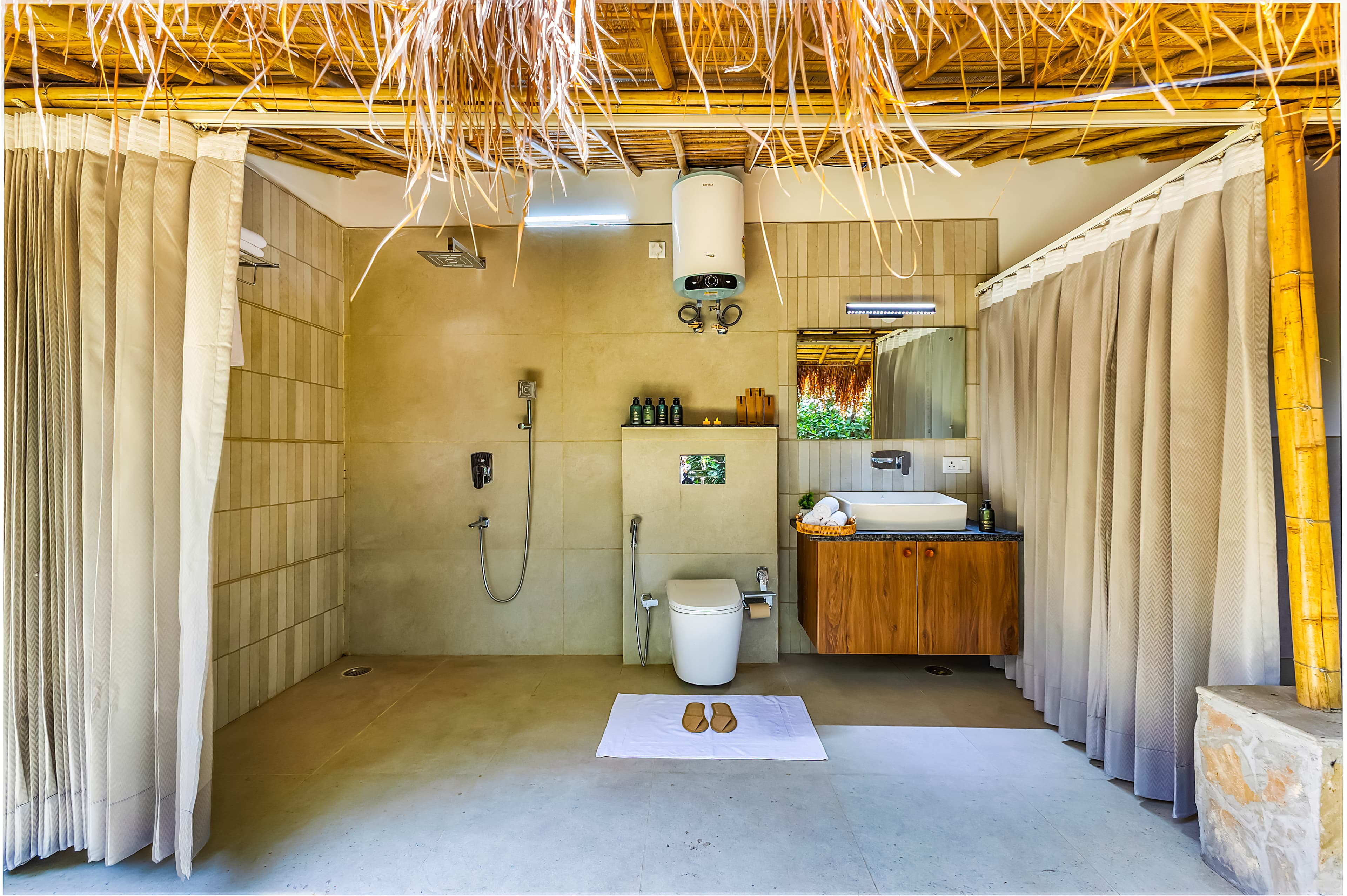 Kimaya Kove | Hut-Style Cottage with Open-Air Shower, Shared Pool, Restaurant, and Garden in Boutique Resort - Image 11