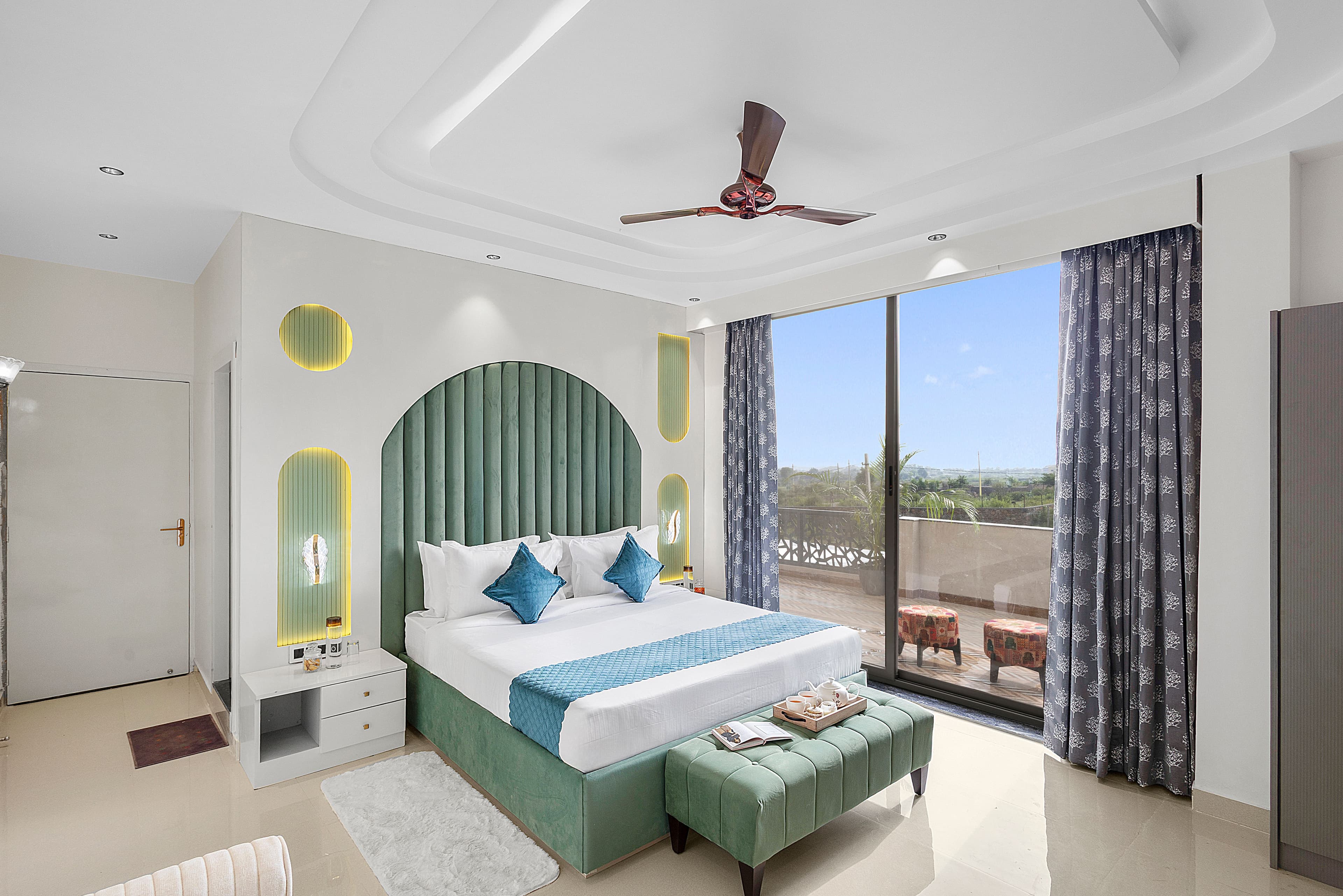 Shreya Blossom Retreat | 8-BHK Retreat With Private Pool, Gazebo, Garden, Bar & Scenic Aravali Views - Image 24