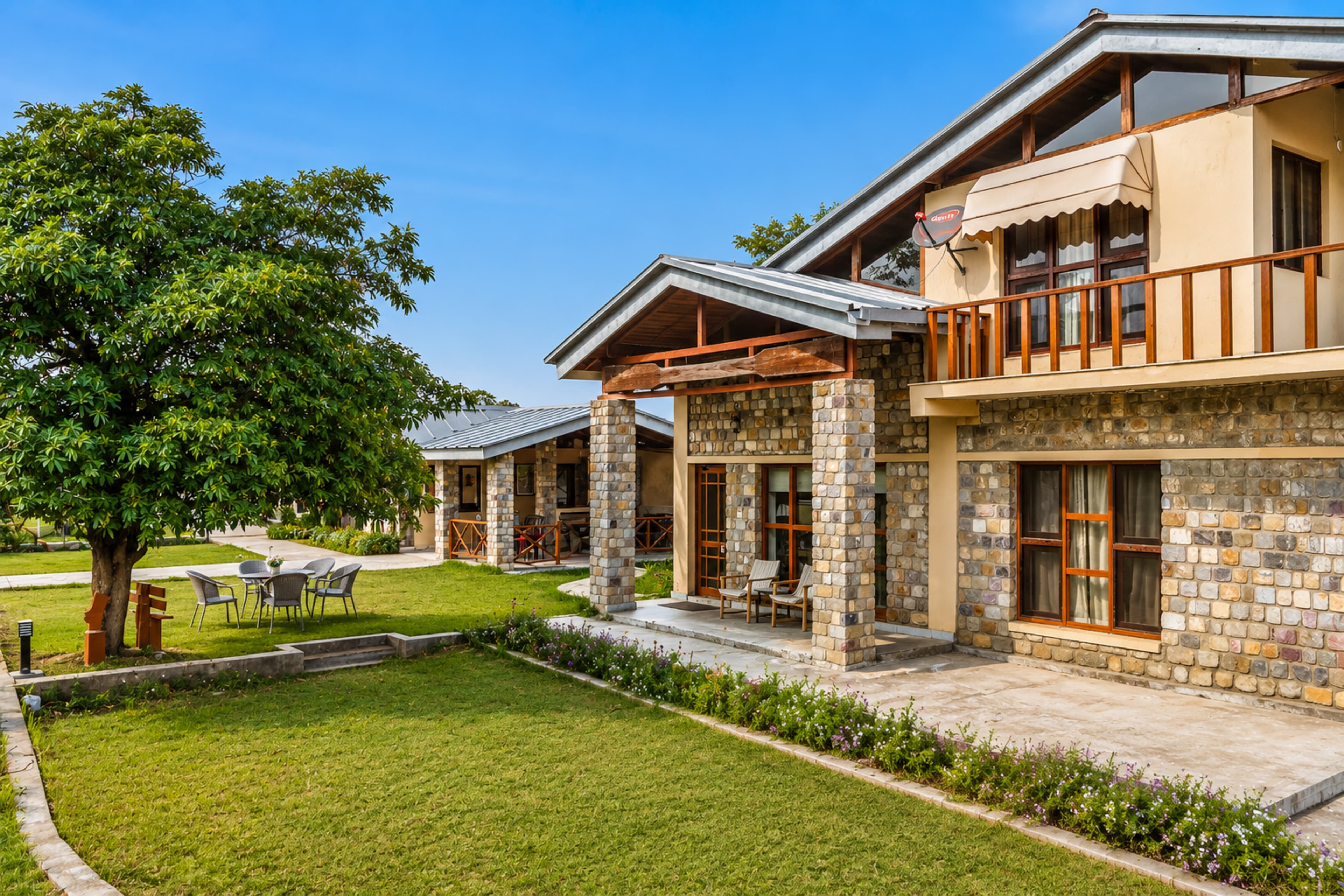 Dhela Jungle Retreat Cobblestone | Pet- Friendly Duplex 2-BHK in a Mini Resort with Shared Pool Near Jhirna Safari Zone - Image 1