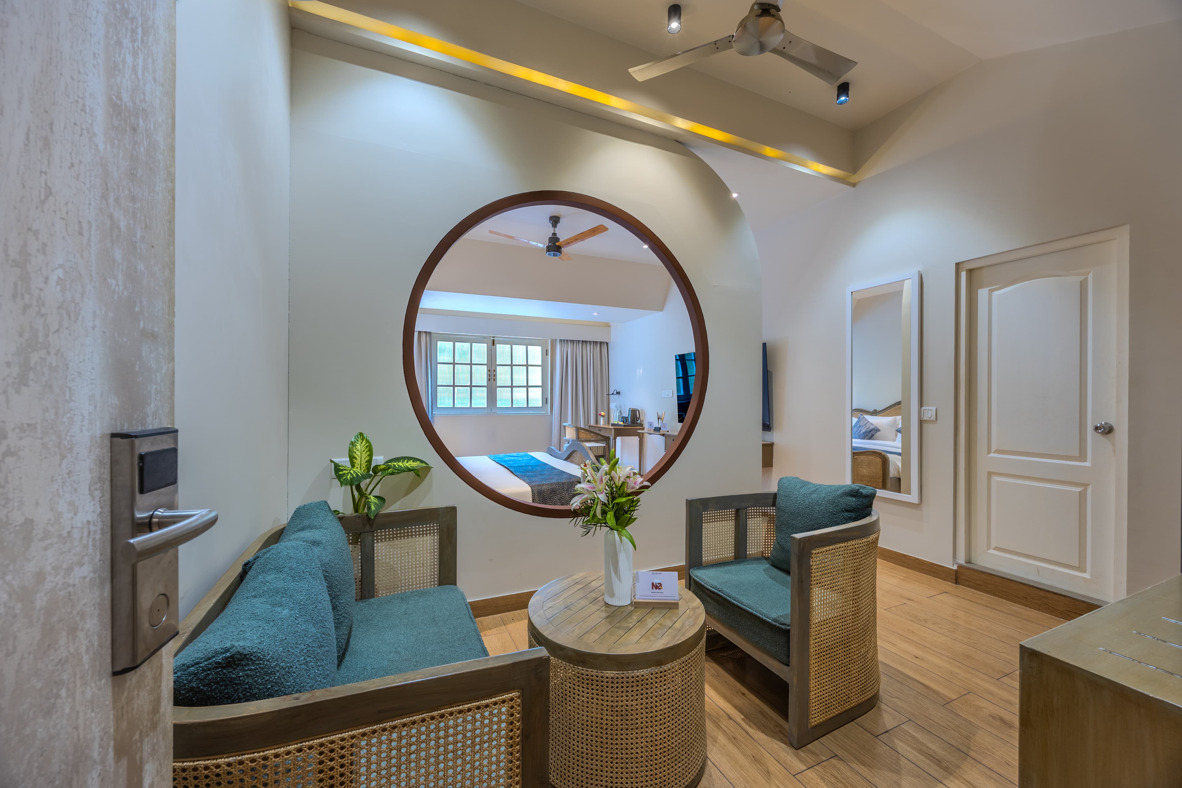 Goan Bliss Junior Suite | Spacious Boutique Suite with Living Room, Private Terrace, Shared Pool, Restro, Spa & Library - Image 6