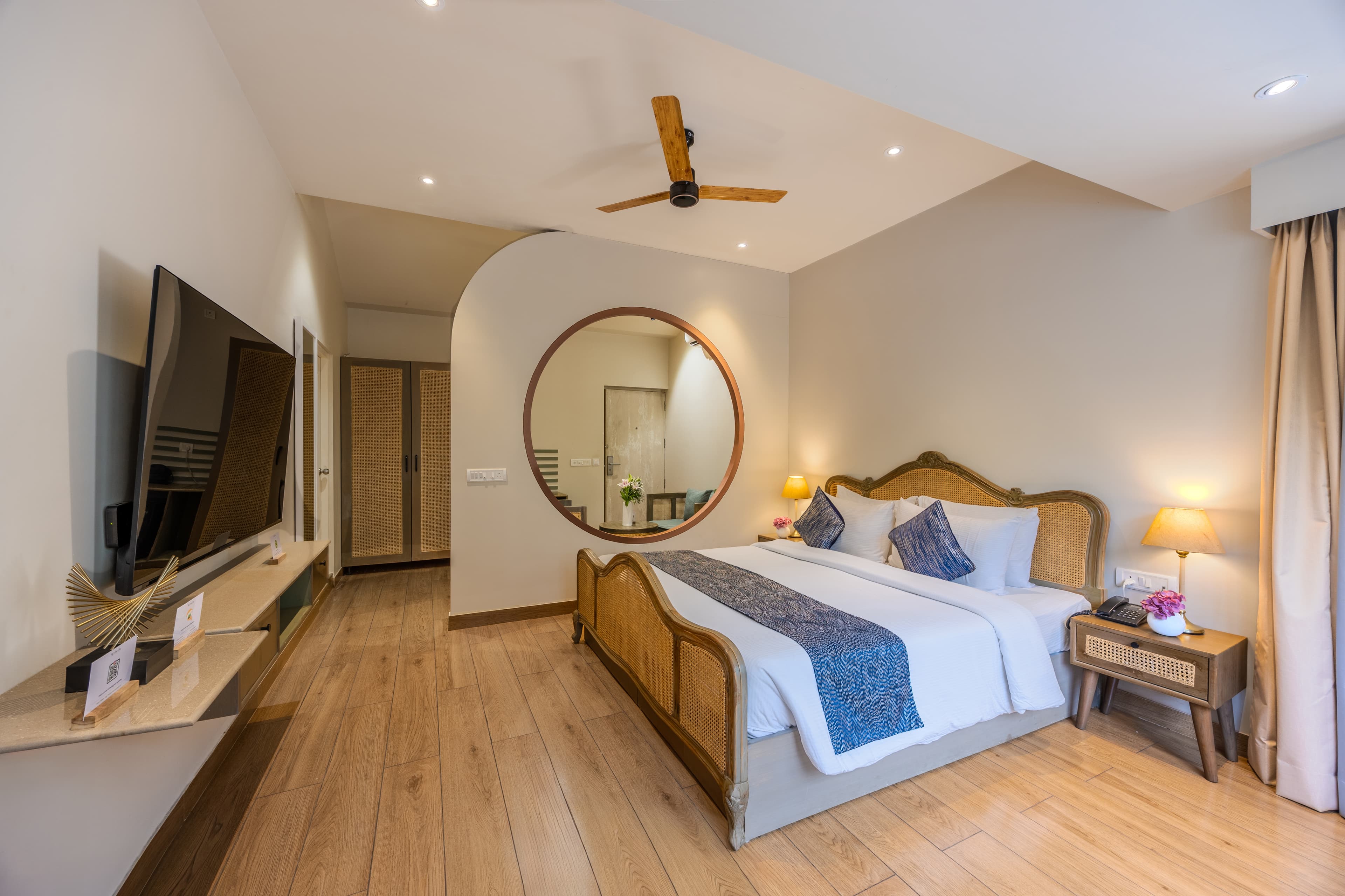 Goan Bliss Junior Suite | Spacious Boutique Suite with Living Room, Private Terrace, Shared Pool, Restro, Spa & Library - Image 22