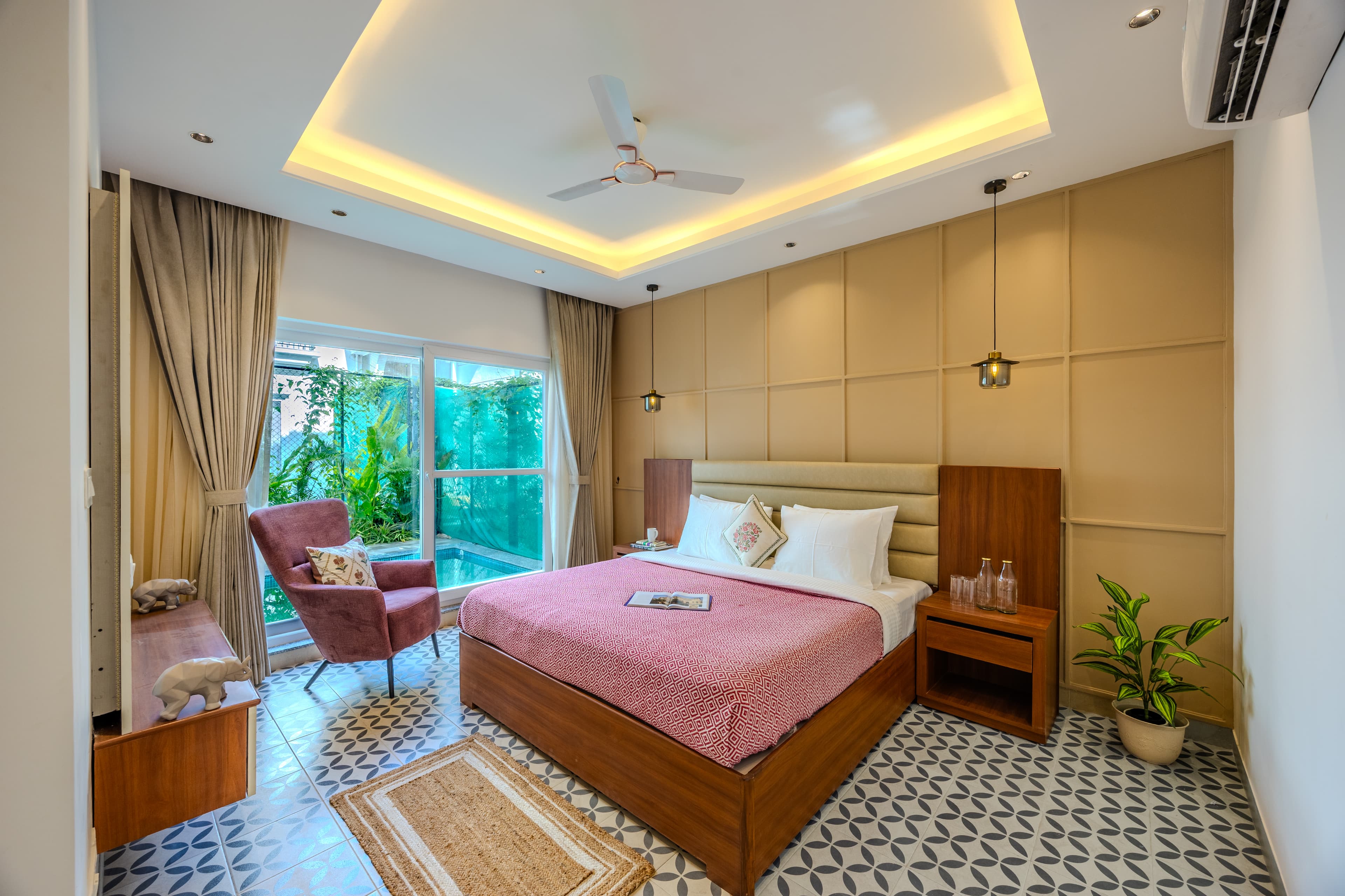 Mistwood Villa | Serene 4 BHK Retreat with Private Pool, Terrace Lounge, Elegant Living Spaces & Outdoor Seating - Image 9