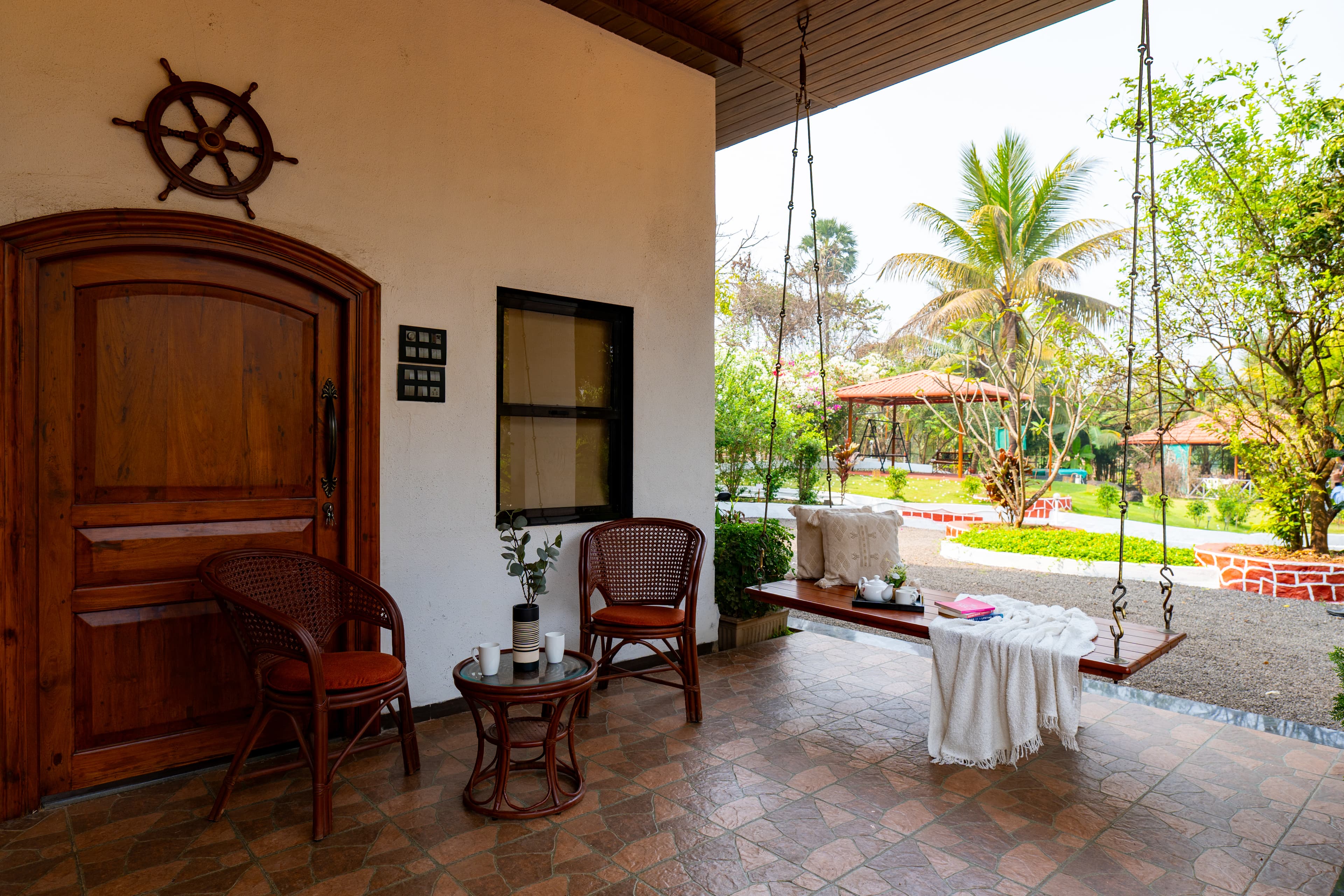 Valdivian Villa | 3-BHK with Verandah, Temple and Machan - Image 11