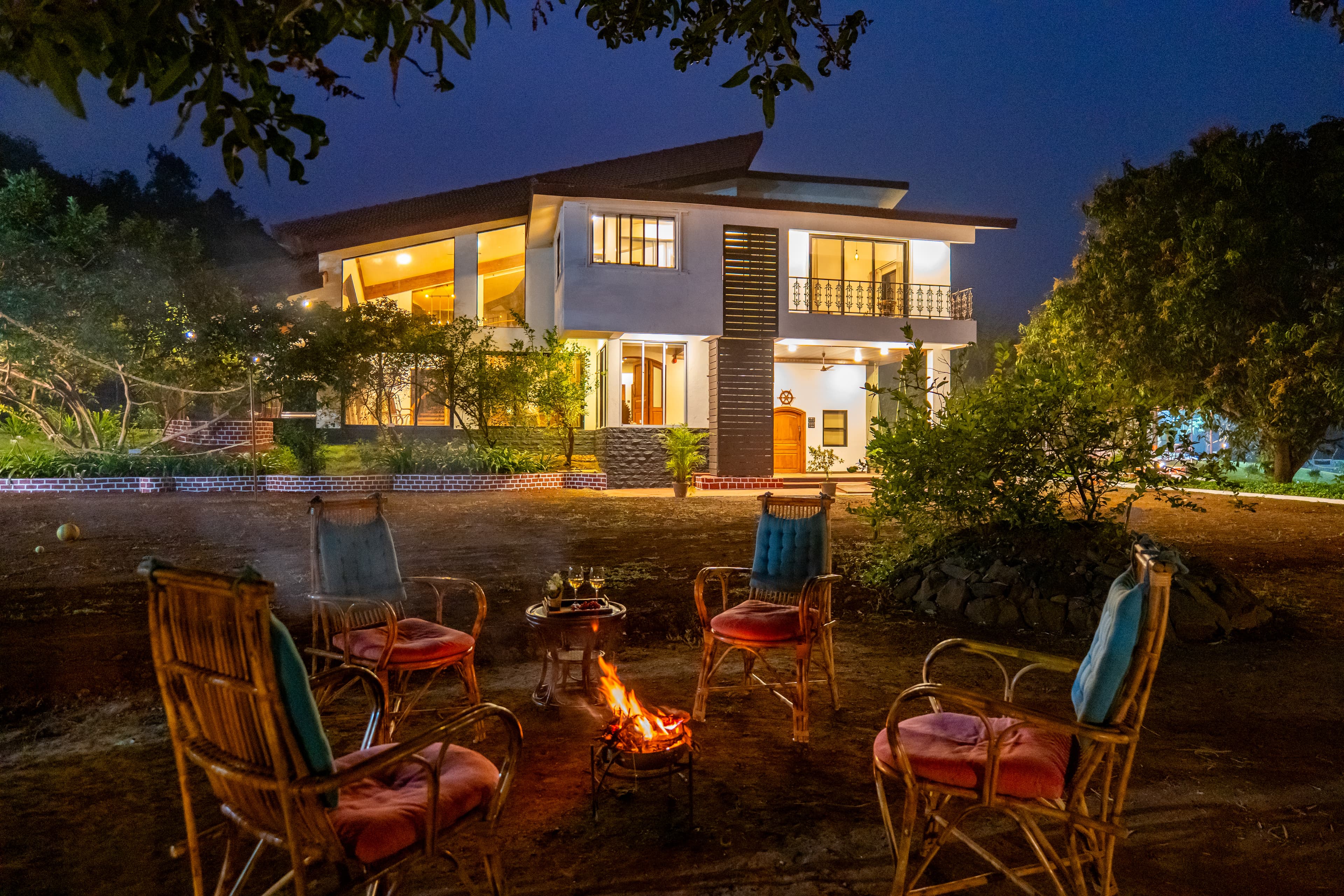 Valdivian Villa | 3-BHK with Verandah, Temple and Machan - Image 1