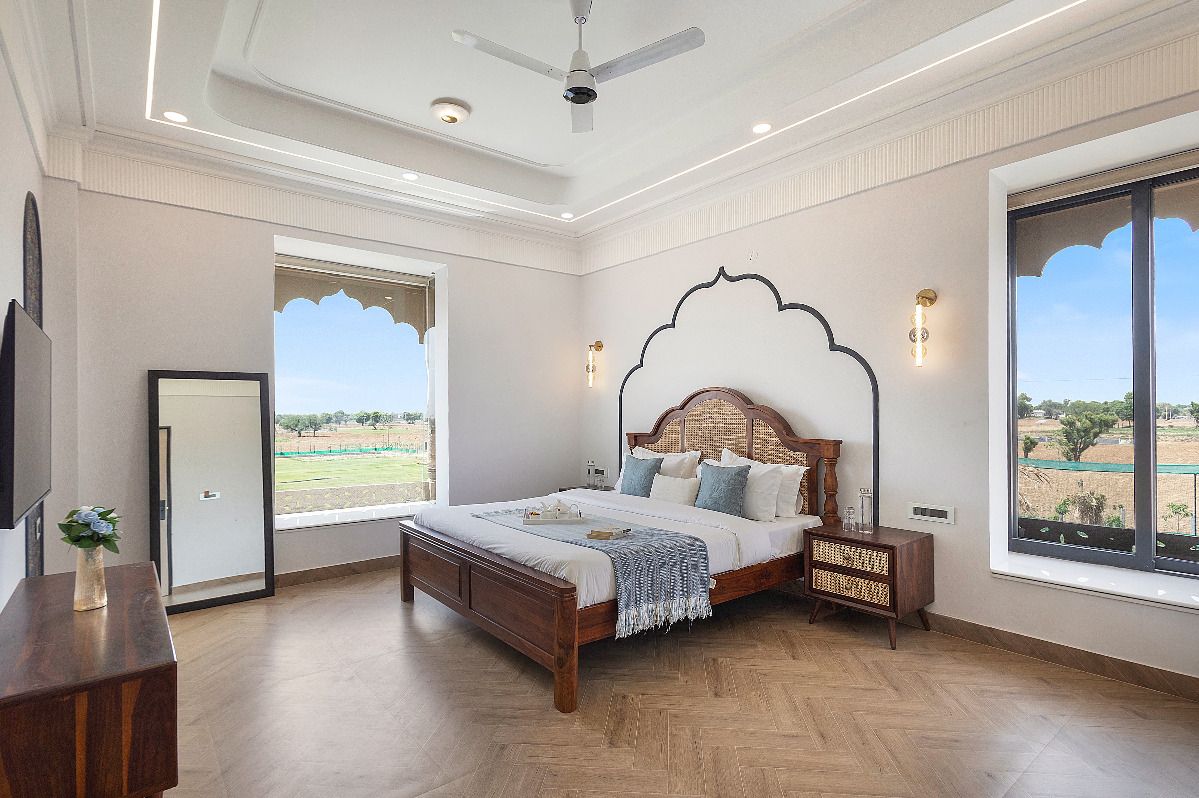 Nirvana Farms |  Heritage-Style 5-BHK Farmhouse with Private Pool, Lounge Area and Garden - Image 11