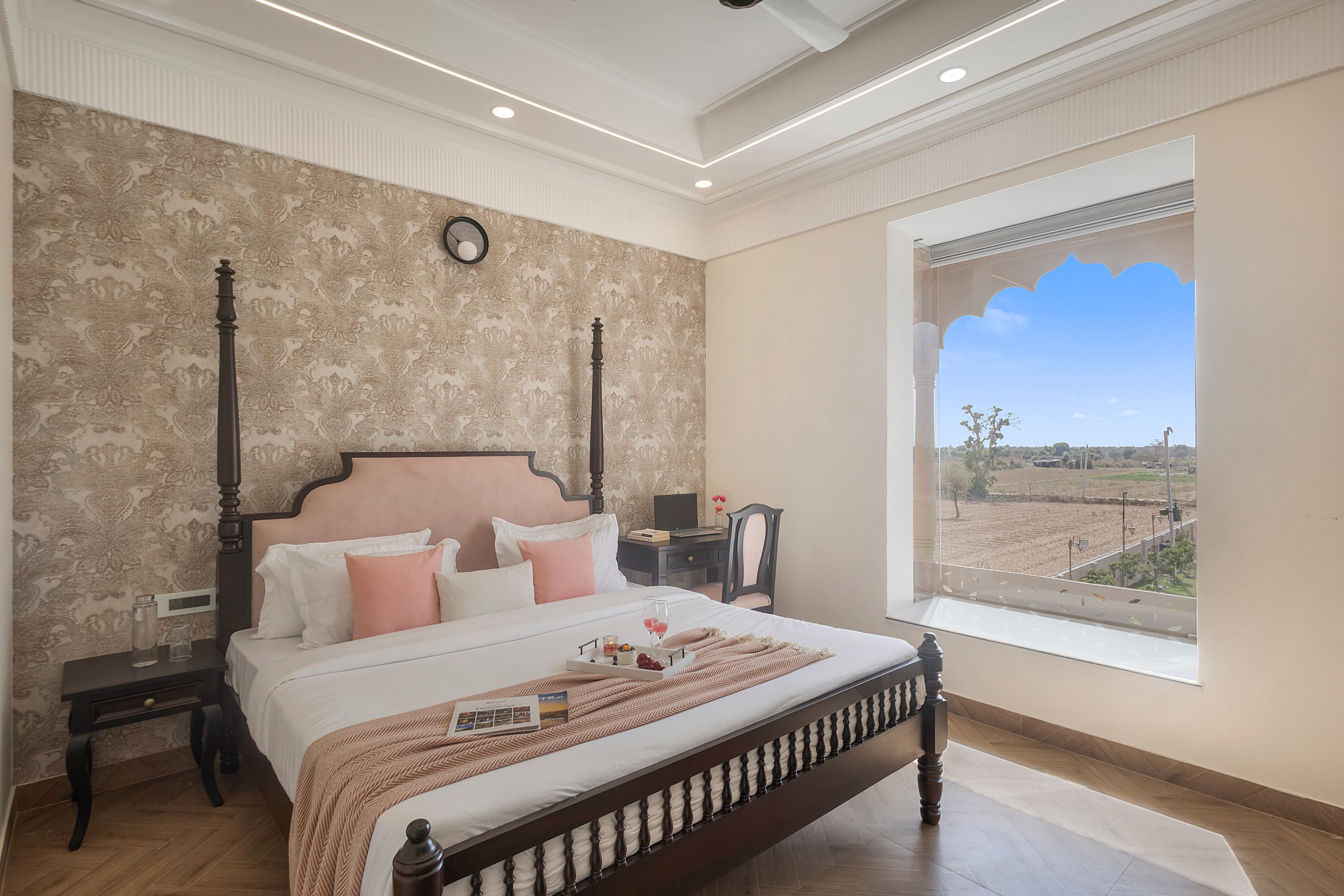 Nirvana Farms |  Heritage-Style 5-BHK Farmhouse with Private Pool, Lounge Area and Garden - Image 18