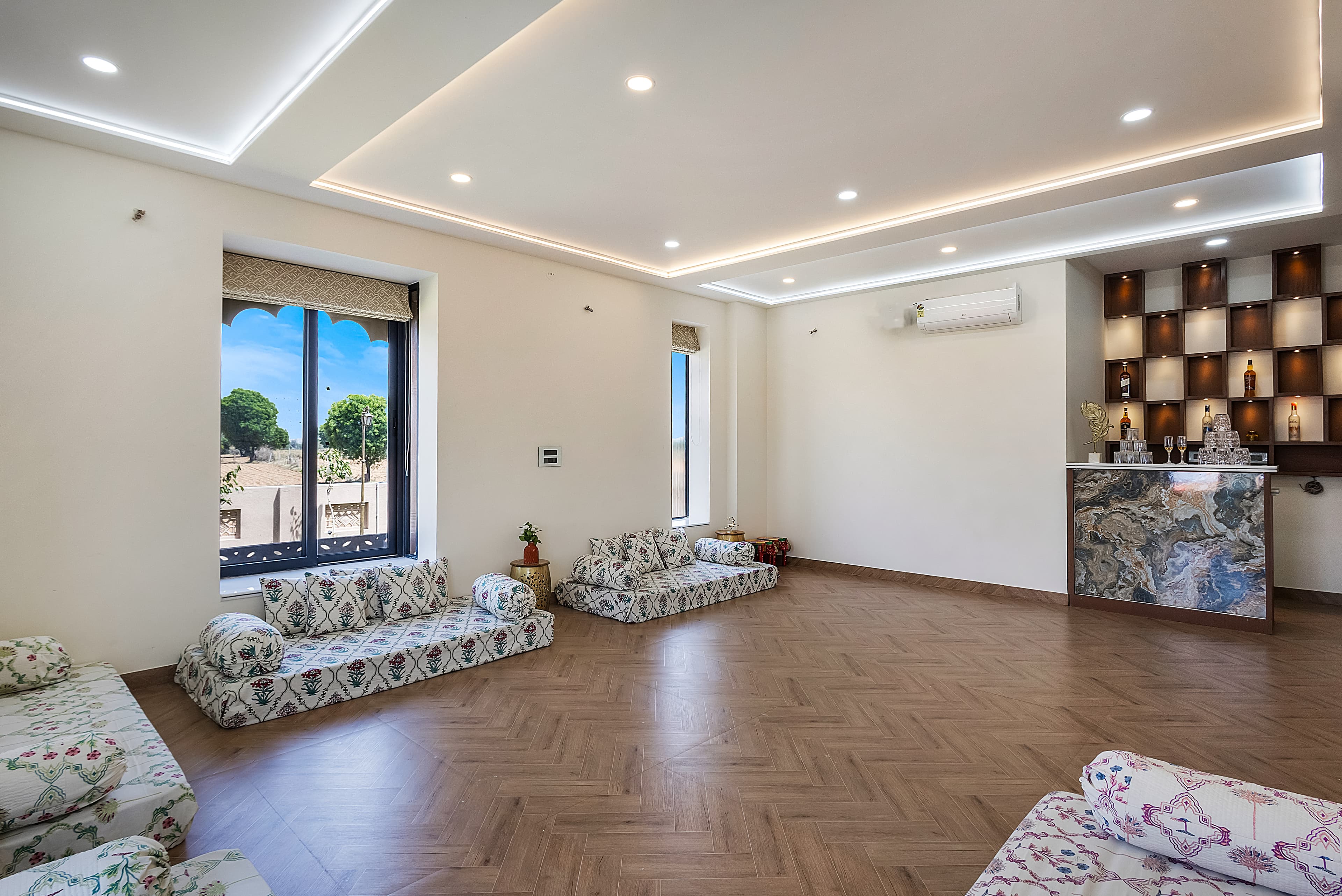 Nirvana Farms |  Heritage-Style 5-BHK Farmhouse with Private Pool, Lounge Area and Garden - Image 6