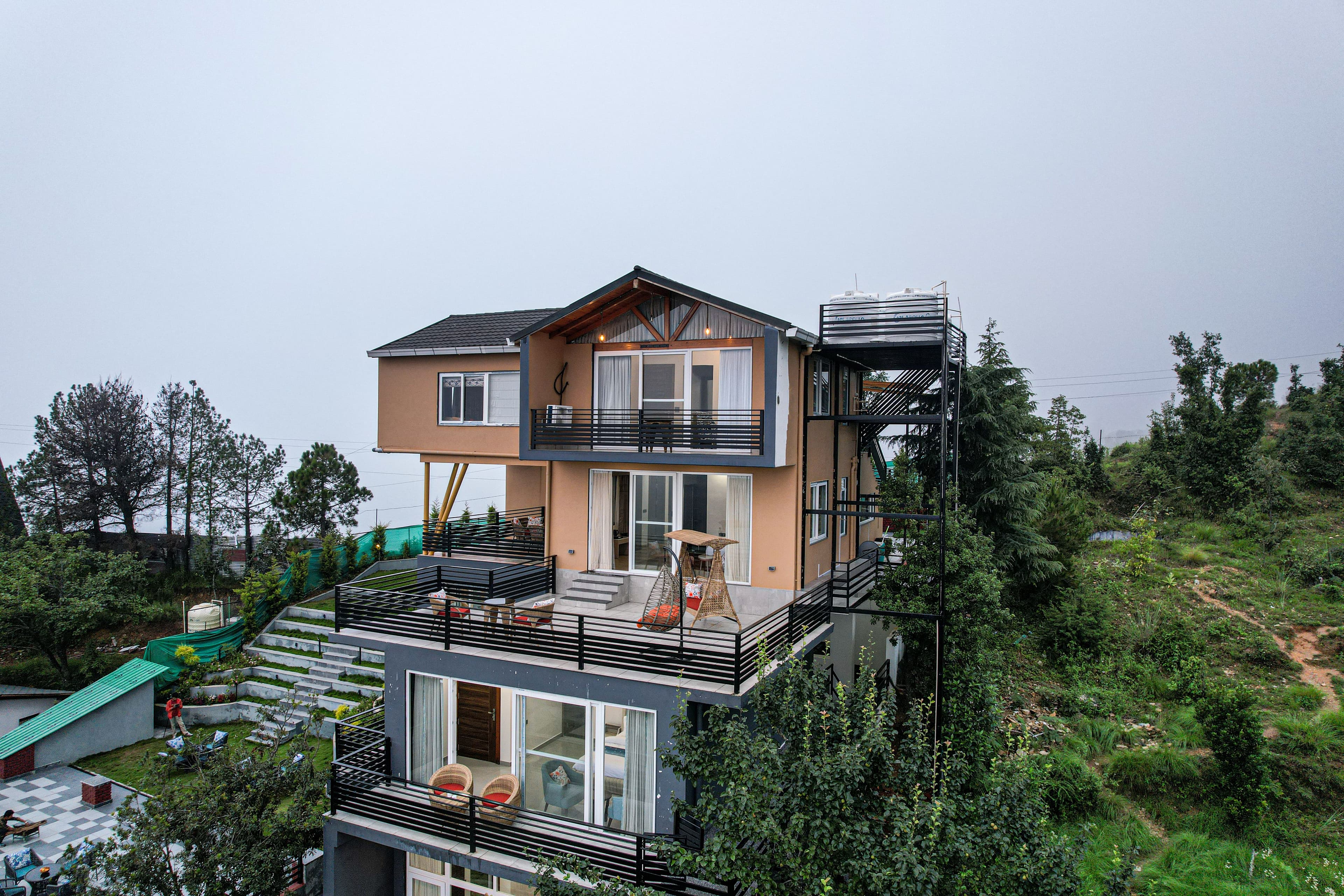 Trio’s Top | Pet-friendly 2-BHK with Attic, Shared Sit-out Area, Stepped Garden & Hill Views - Image 26