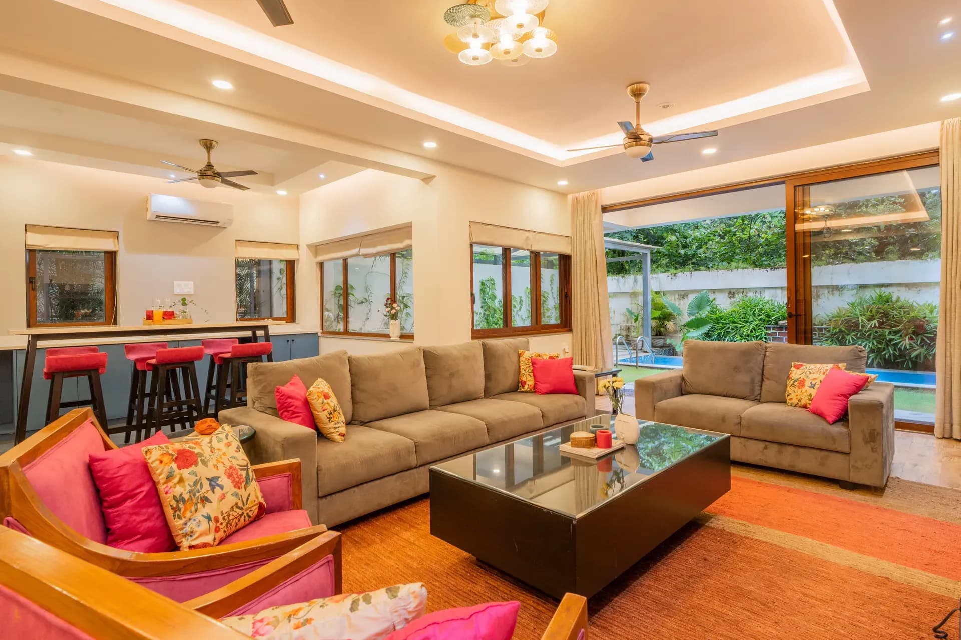 Villa Anasa | 4-BHK | Pvt Pool | Garden | Outdoor Sitting Area - Image 12