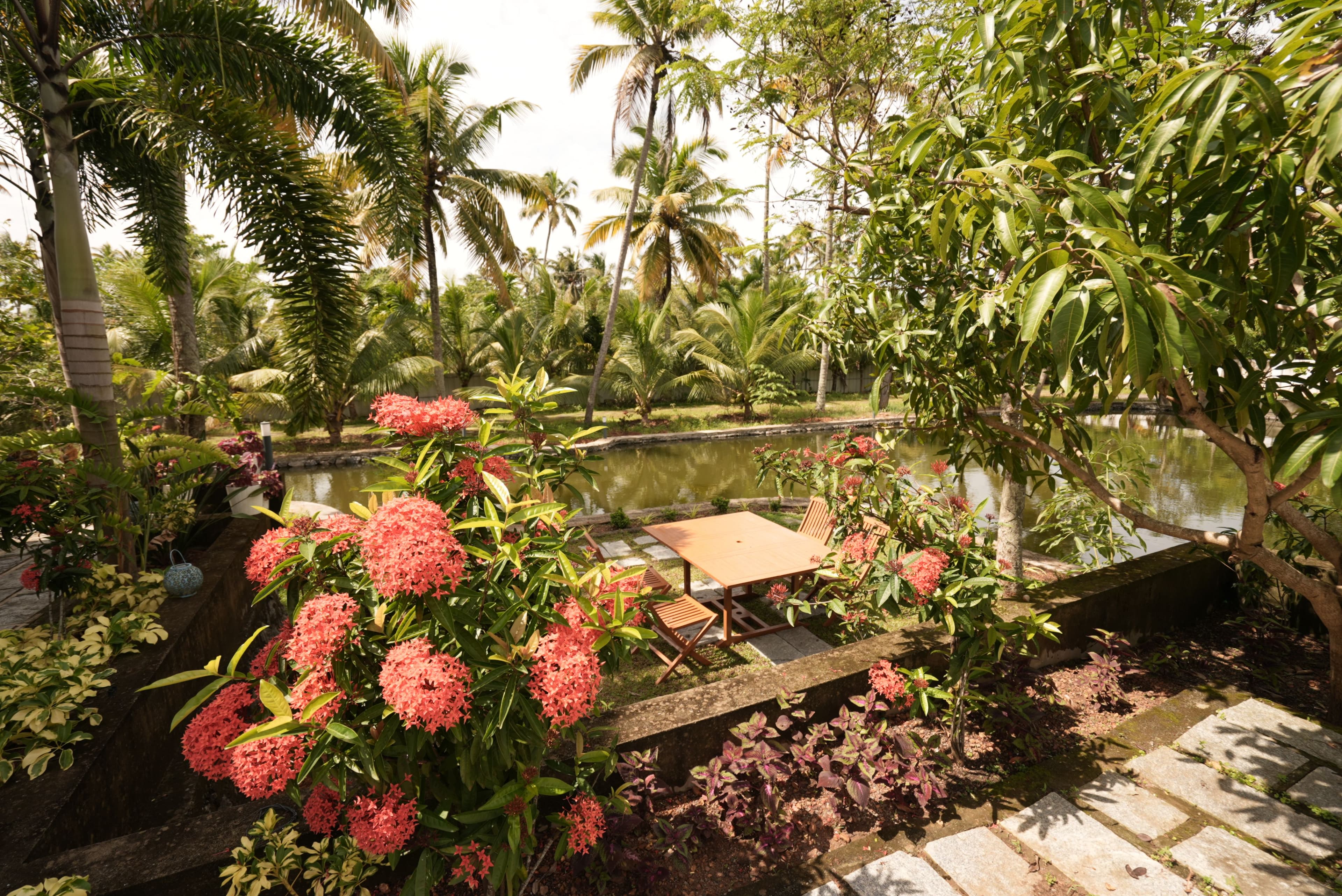 Palliath House |3-BHK With, Living Lounge, Patio, Shared Lawn and 3 Natural Ponds | Near Andhakaranazhi Beach - Image 7