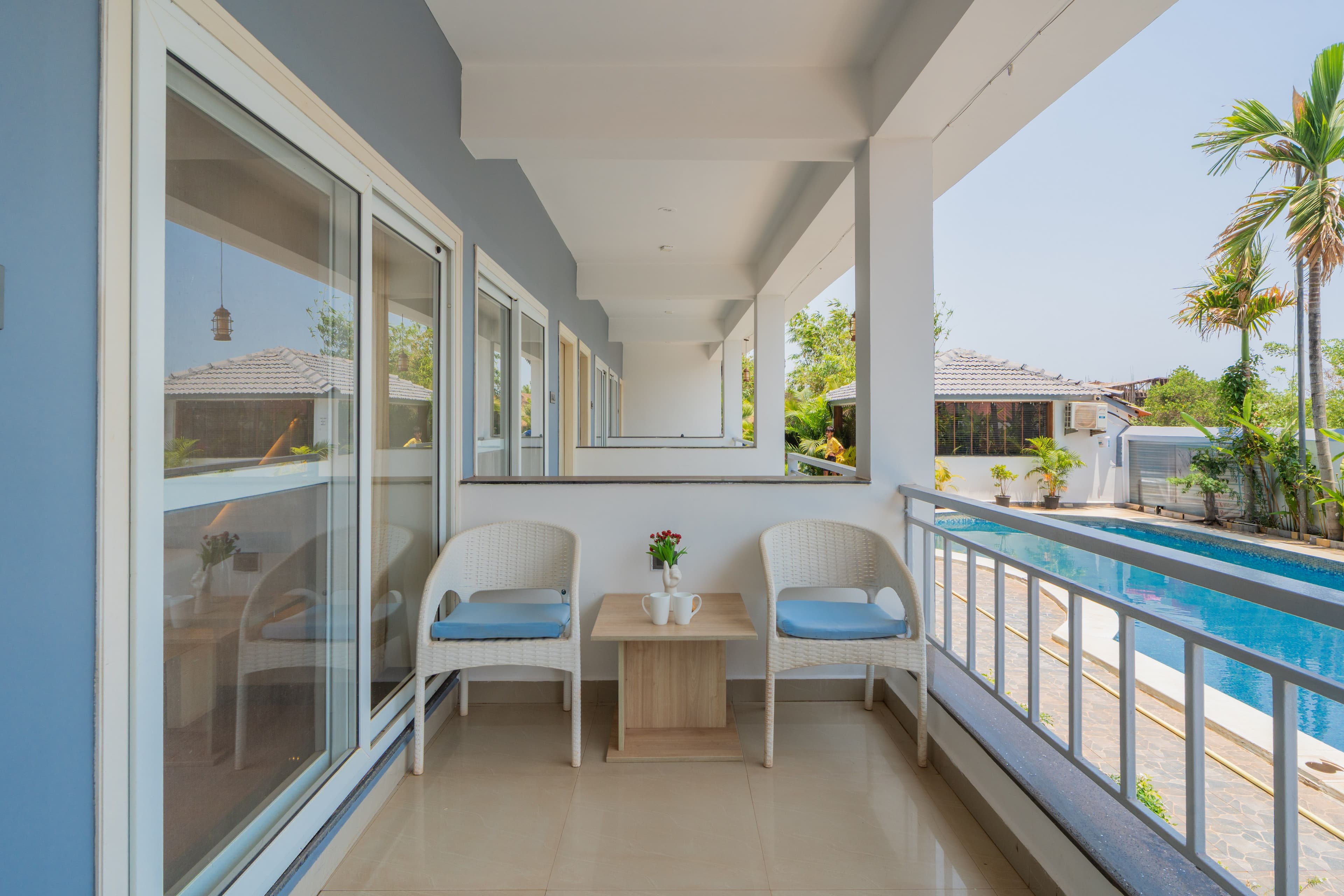 Gracias Aquora | 1-Room Retreat With Private Balcony, Shared Pool, & Restros, Close to Ashvem Beach - Image 15