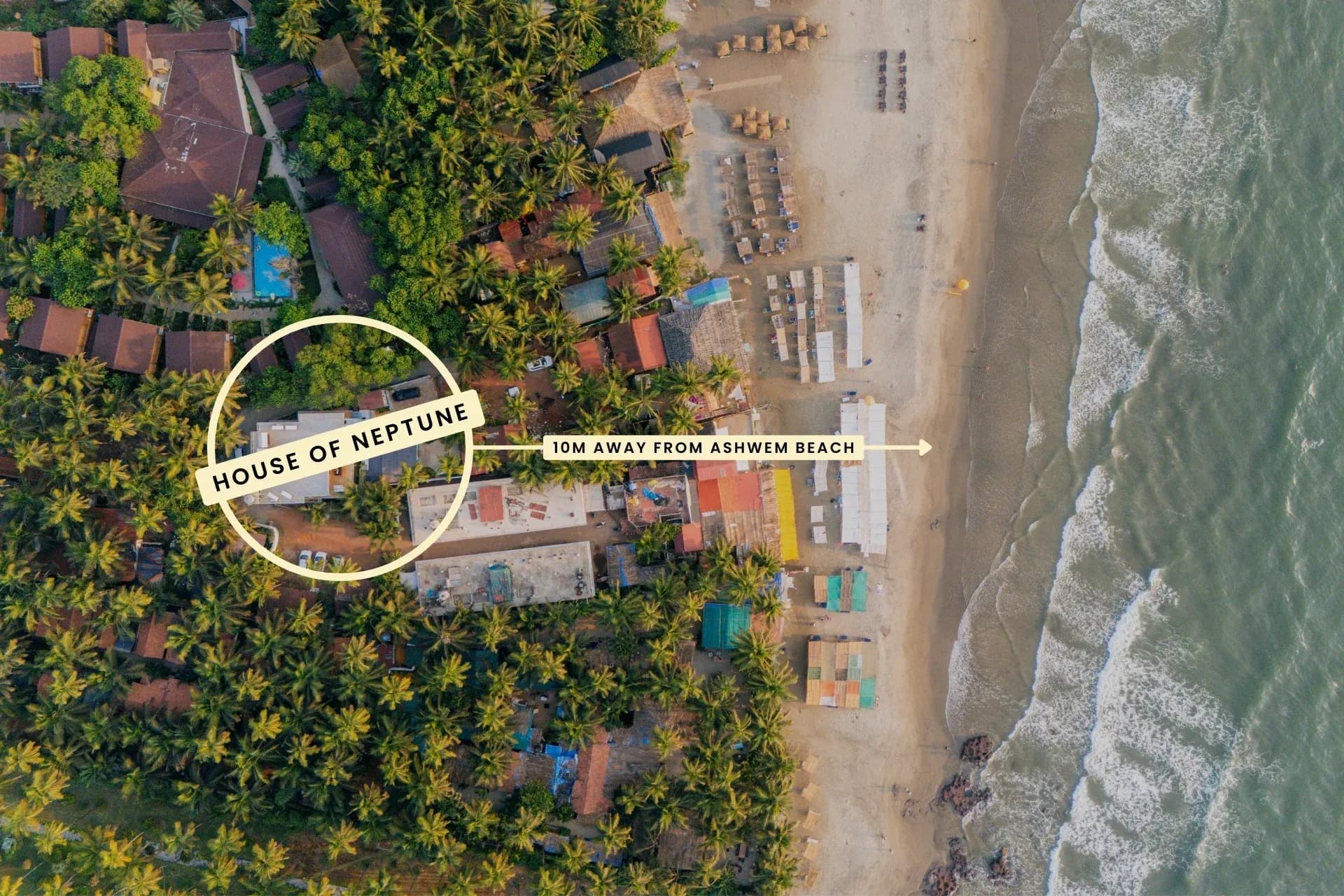 House of Neptune | 1-BHK Boutique Hut | Open Kitchen | Sit-out area | 10 Meters from Ashwem Beach - Image 2