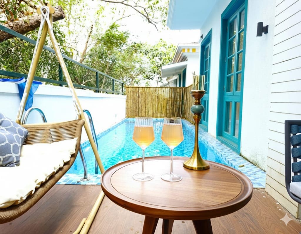Casa Lotus | 3-BHK Villa with Private Pool, Cosy Nook, Balconies; in a Gated Complex - Image 2