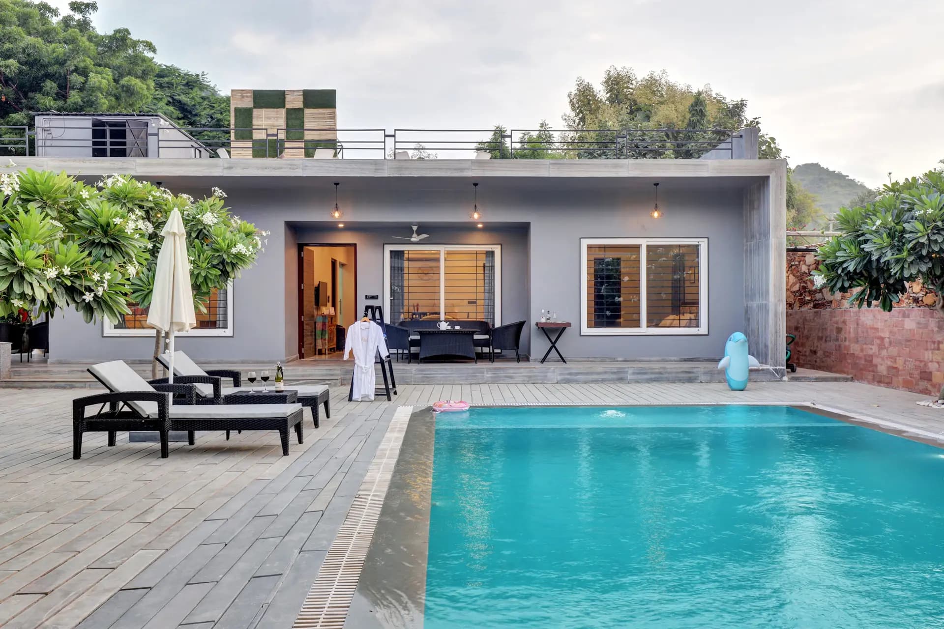 Radhyam | Charming 2–BHK Escape With Private Pool, Garden & Aravalli Hill Views - Image 15