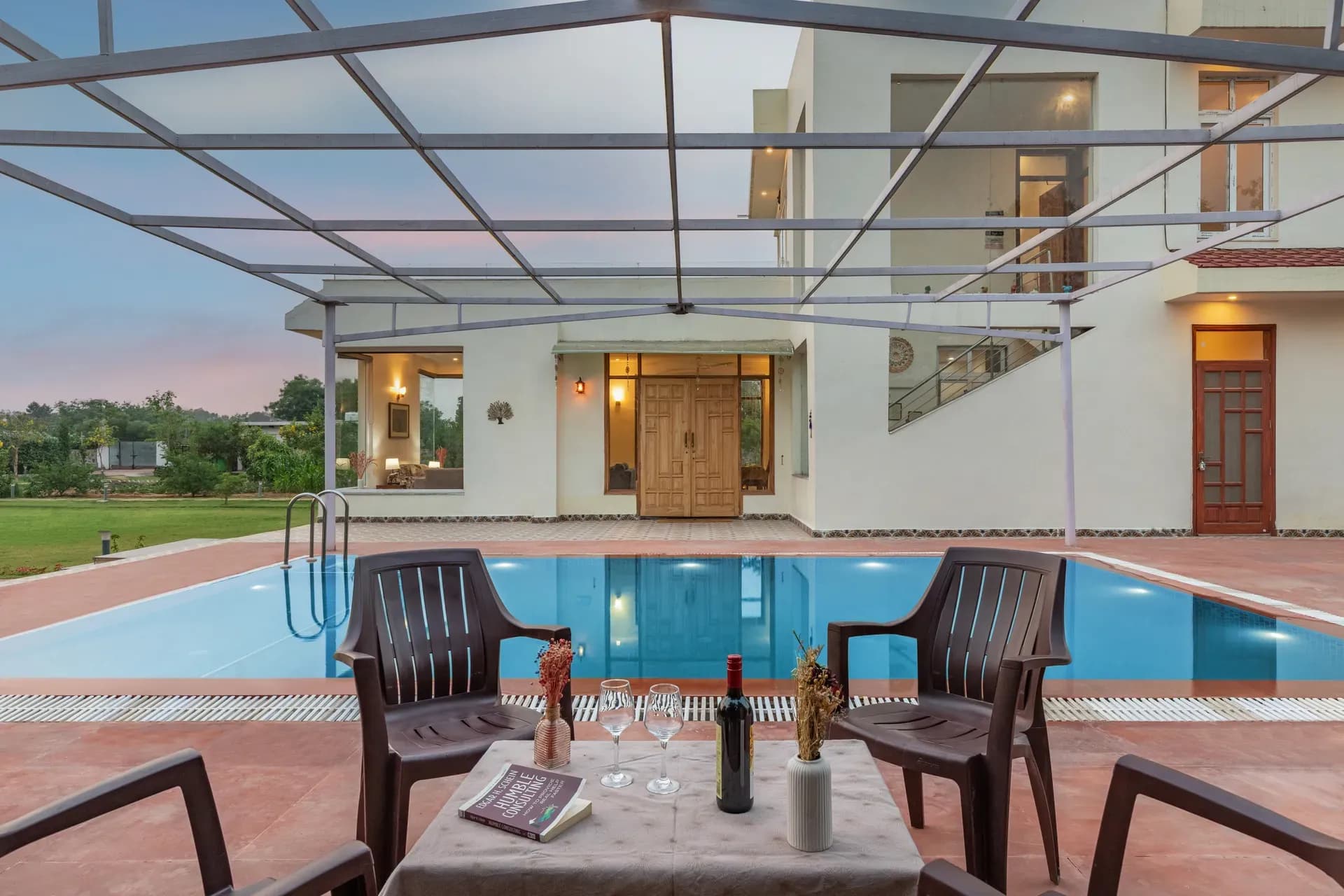Raga | 2-BHK | Pvt Pool | Garden | Gazebo | Entertainment Lounge | Kids Play Area - Image 6