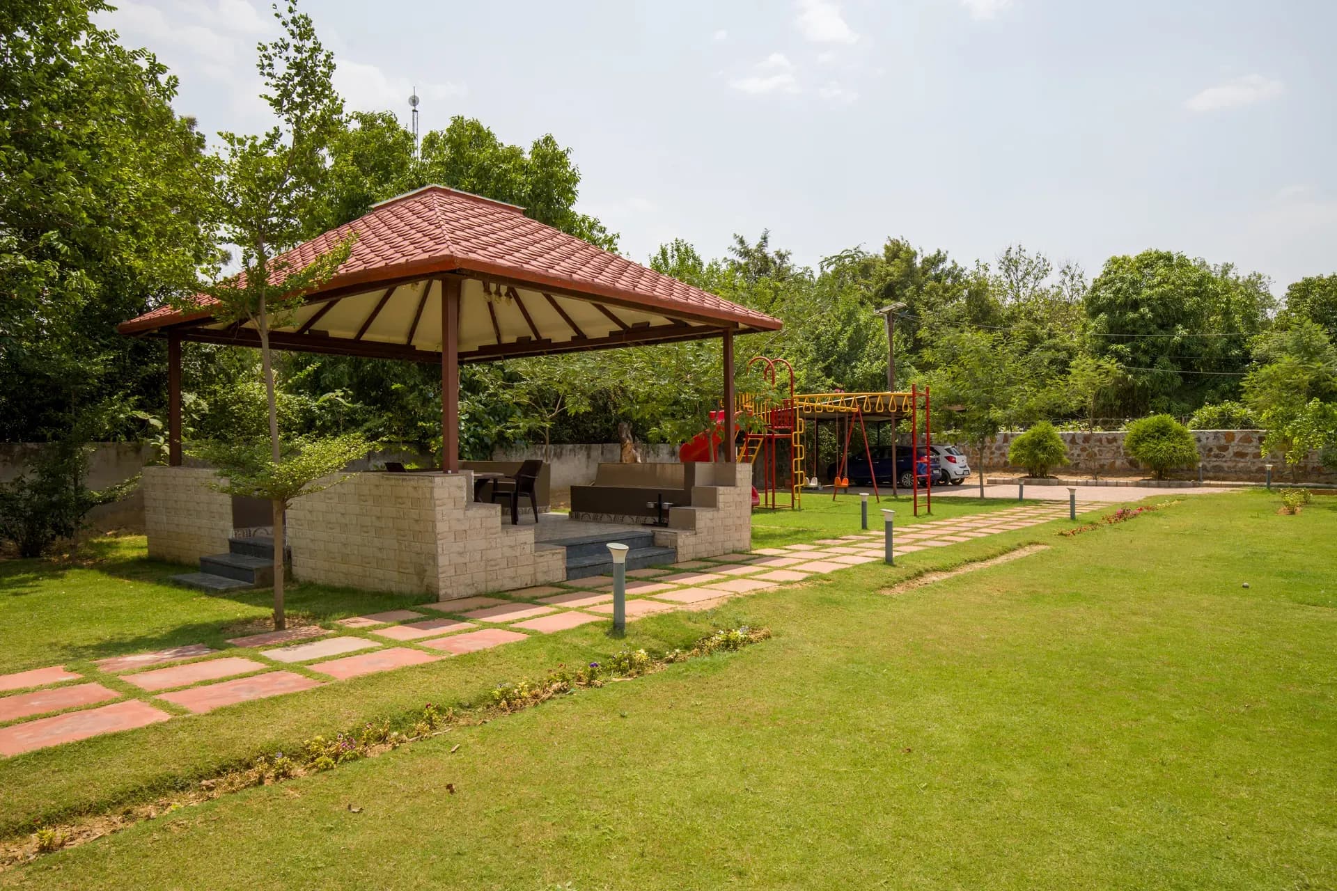Raga | 2-BHK | Pvt Pool | Garden | Gazebo | Entertainment Lounge | Kids Play Area - Image 7