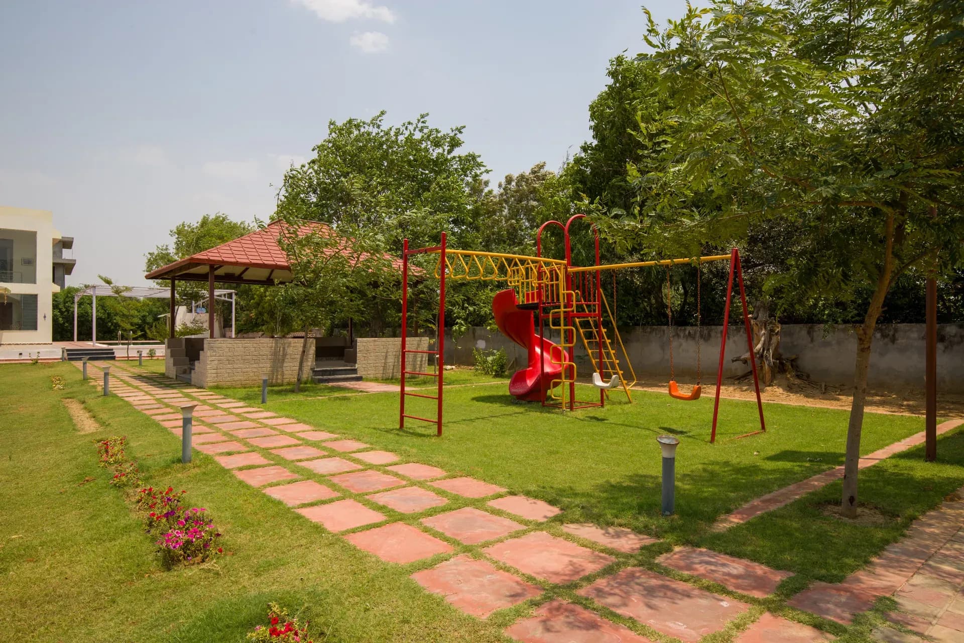 Raga | 2-BHK | Pvt Pool | Garden | Gazebo | Entertainment Lounge | Kids Play Area - Image 8