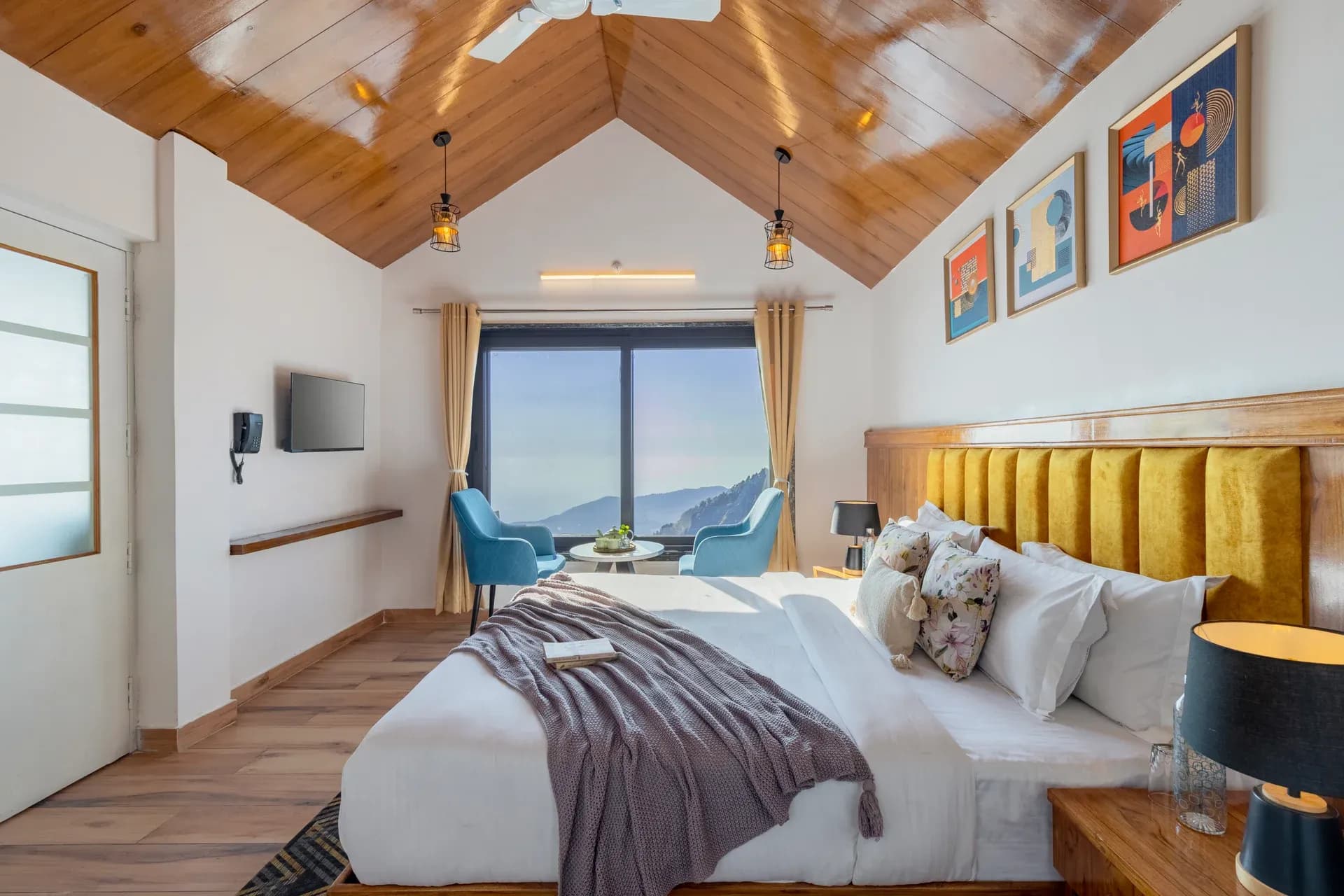 Evara | Serene Pet-friendly 4-BHK Hill Retreat W/ Balcony, Fireplace & Scenic Views - Image 36