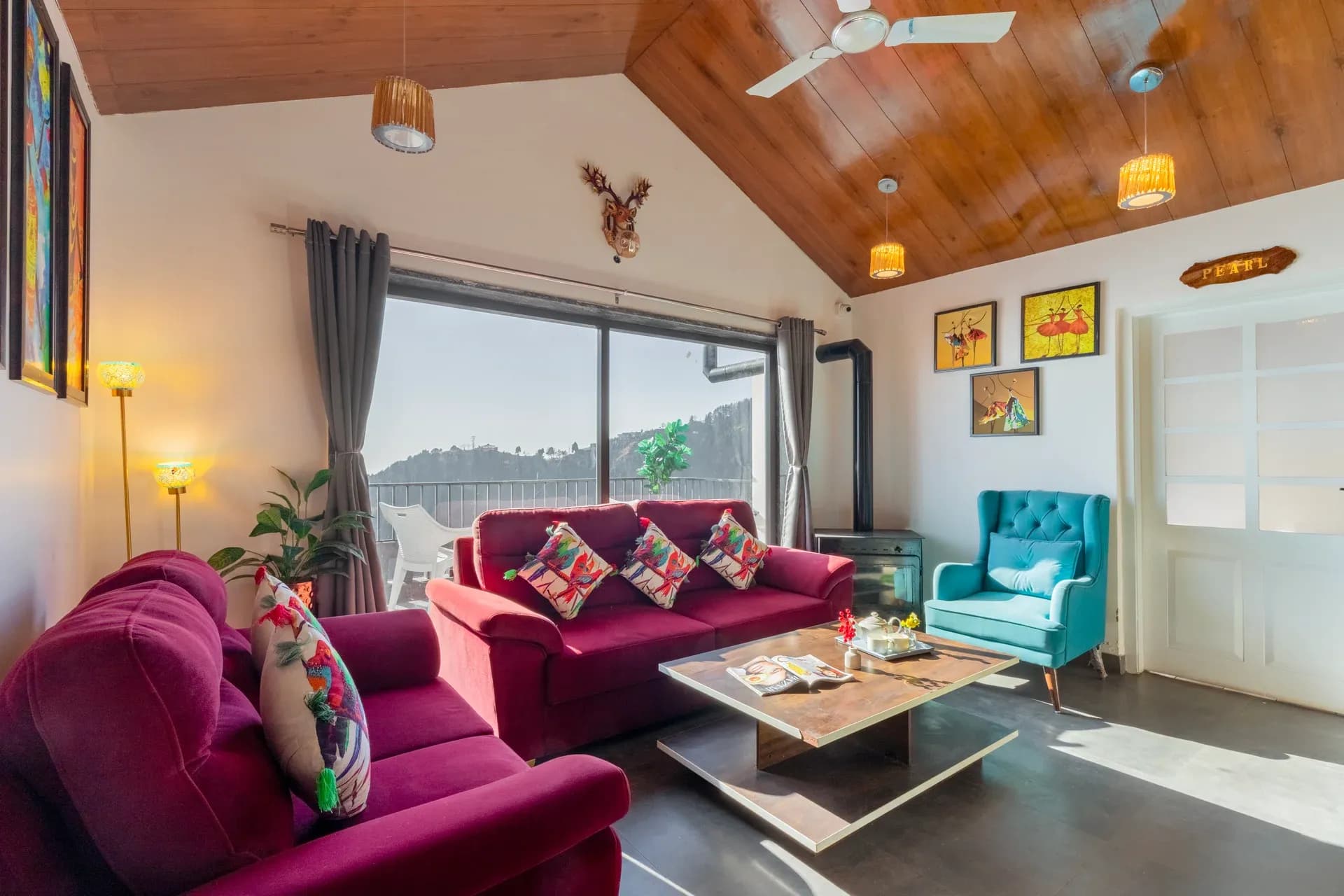 Evara | Serene Pet-friendly 4-BHK Hill Retreat W/ Balcony, Fireplace & Scenic Views - Image 3