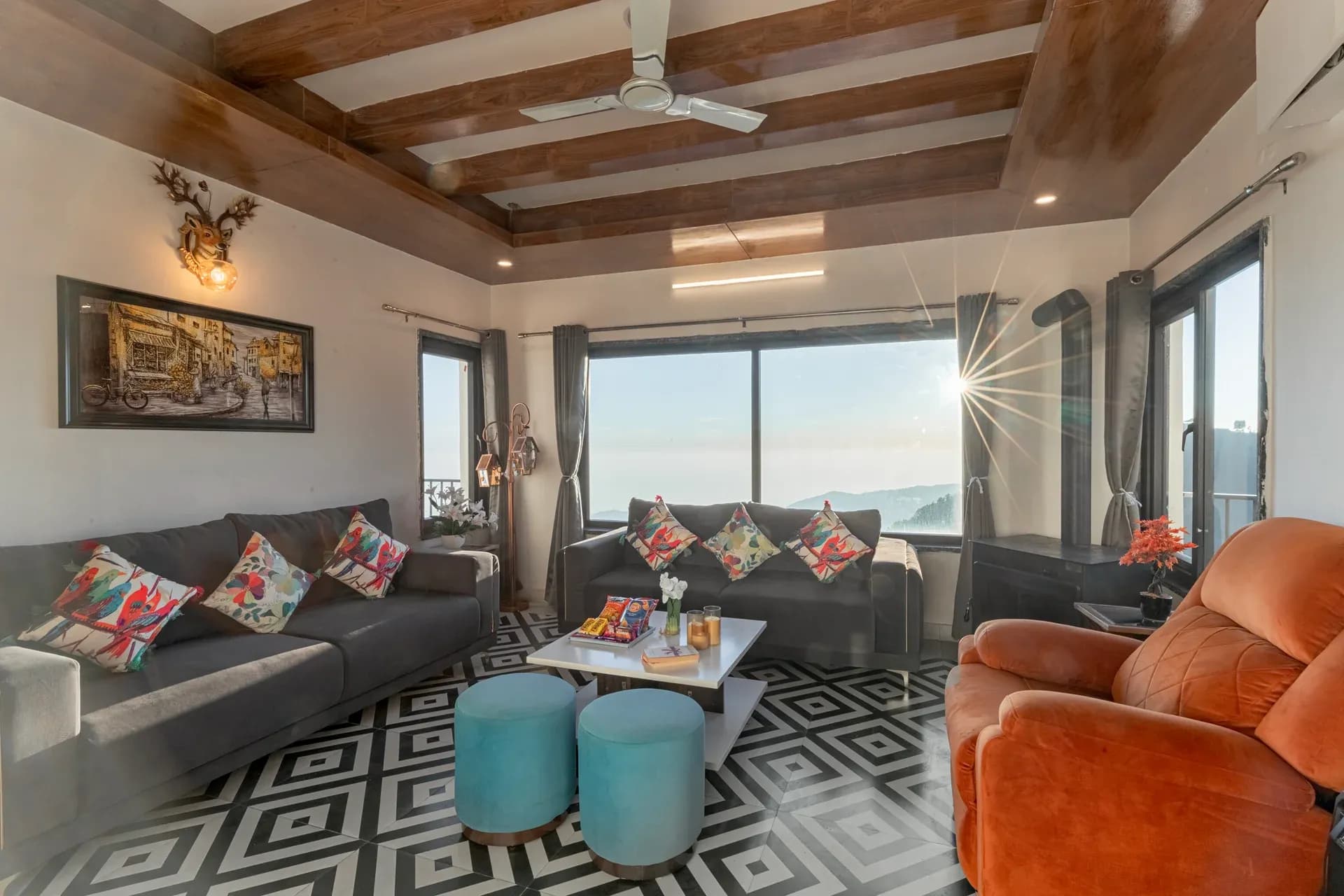 Evara | Serene Pet-friendly 4-BHK Hill Retreat W/ Balcony, Fireplace & Scenic Views - Image 13