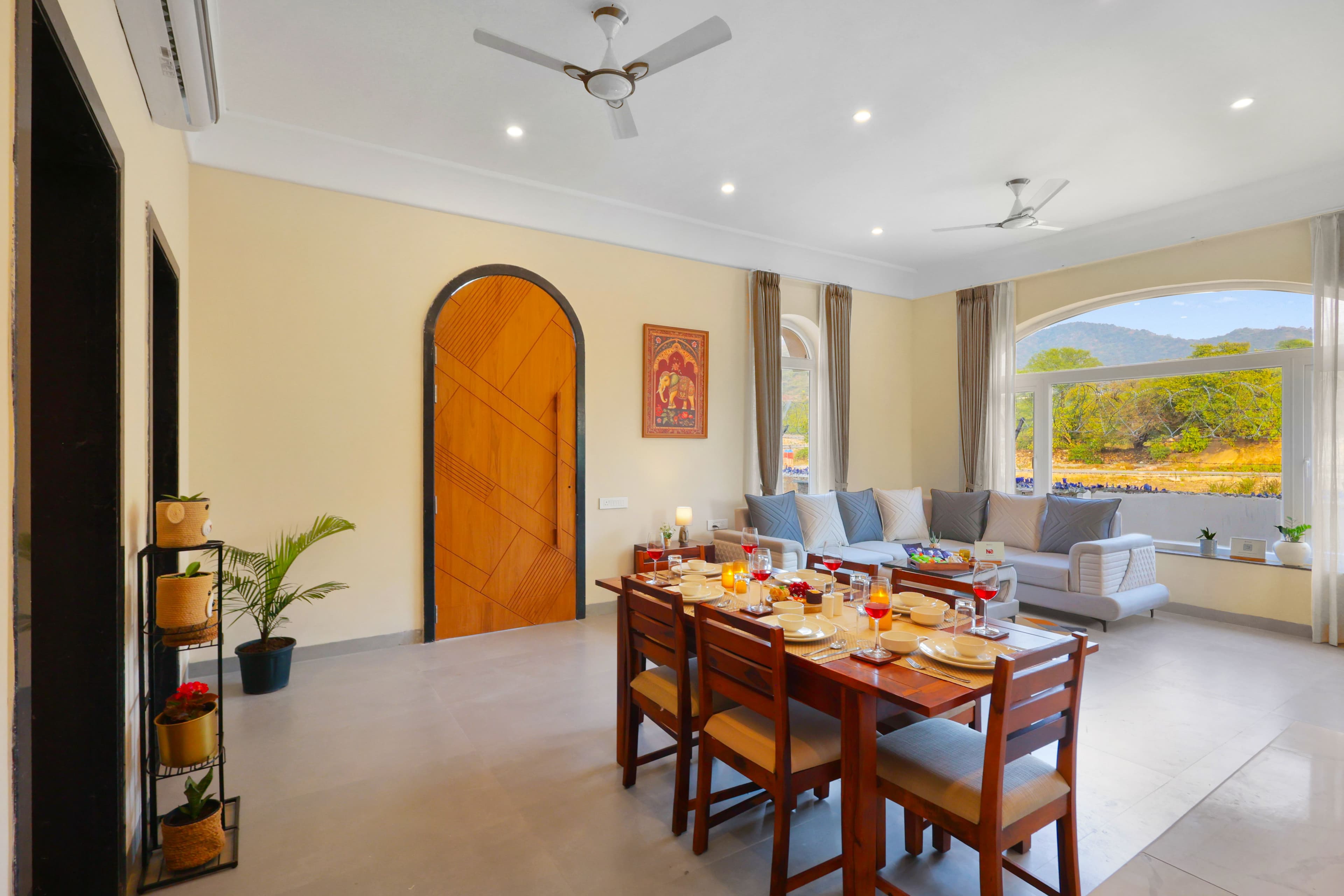 Vaikunth Villa | 3-BHK Getaway with Rooftop Pool, Sit-out Area, Jacuzzi, Scenic Lake & Hill Views - Image 35