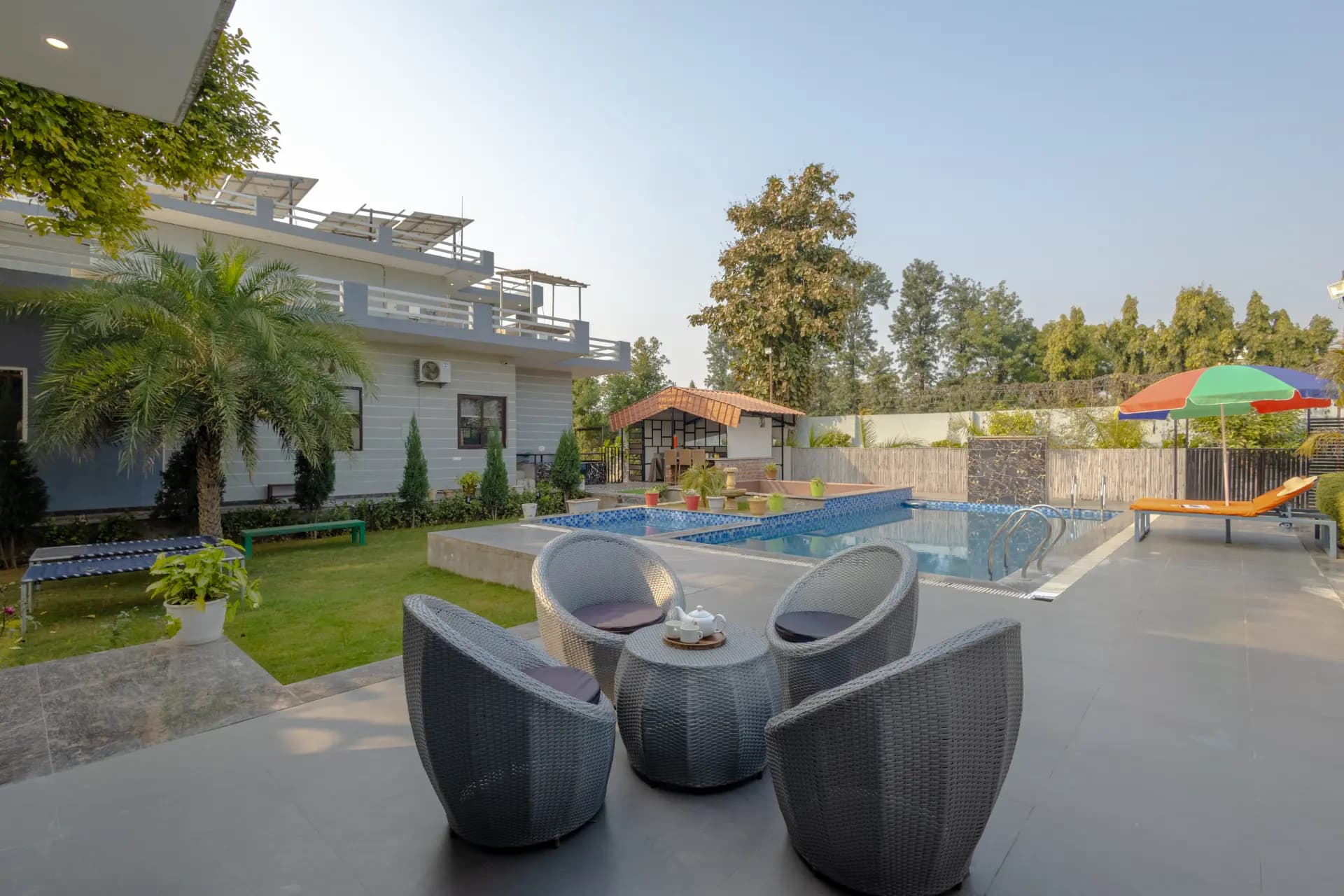 Aarul Farm | 1 Acre Pet-friendly 4-BHK With Pvt Pool, Gazebos & Game Zone - Image 5
