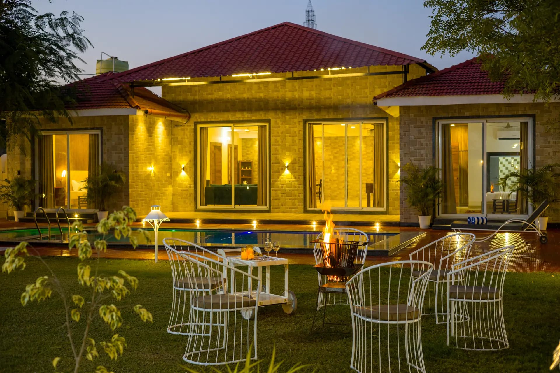 Roohmon’s Farm | Exquisite 5-BHK Retreat With Private Pool, Garden & Bar - Image 2