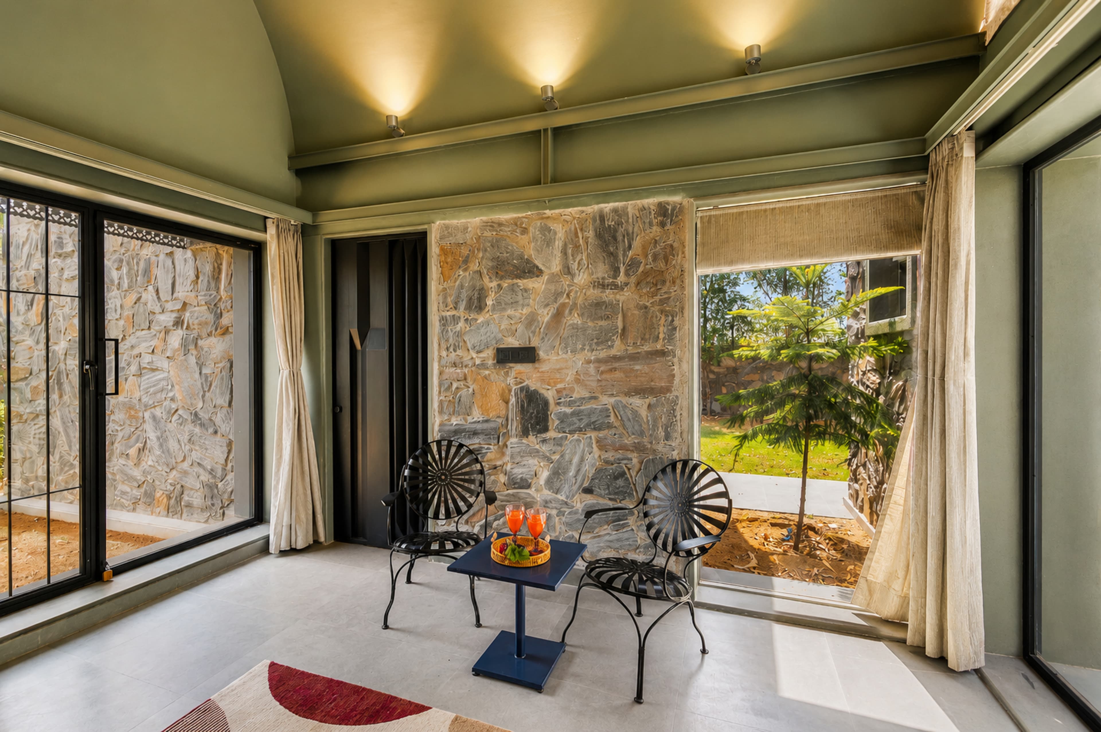 Earthstone | 4-BHK Stone Retreat with Private Pool, Garden, Gazebo, Terrace, & Open-Air Dining  - Image 13