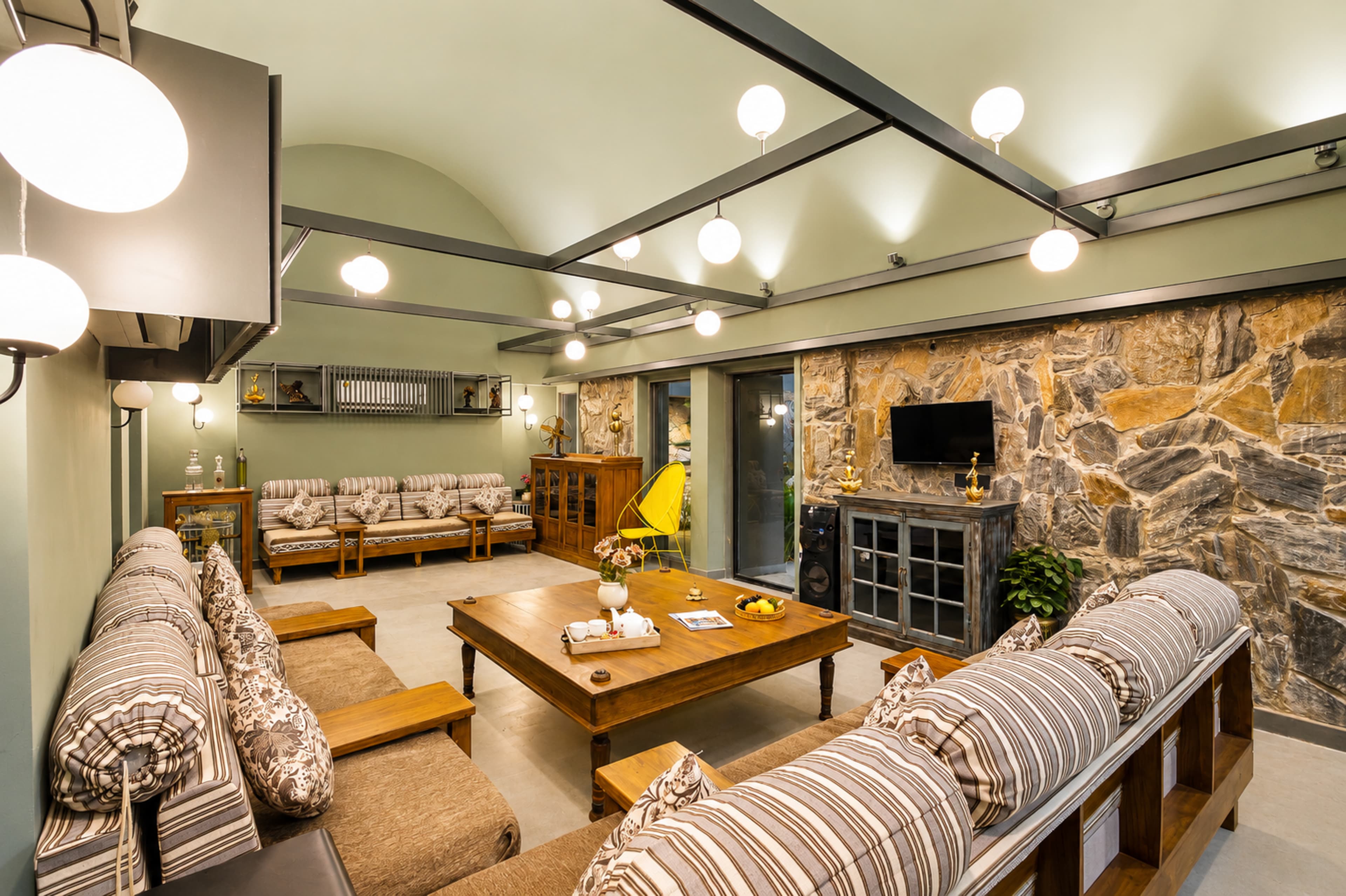 Earthstone | 4-BHK Stone Retreat with Private Pool, Garden, Gazebo, Terrace, & Open-Air Dining  - Image 9