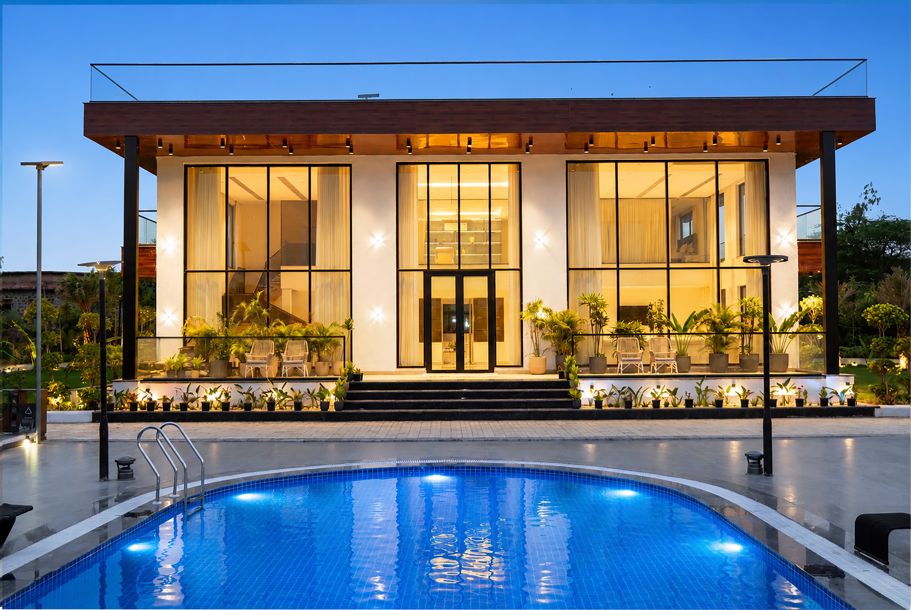 ASK Farms | Refined 4-BHK villa with Theatre Lounge, Pool & Fire BBQ Deck  - Image 5