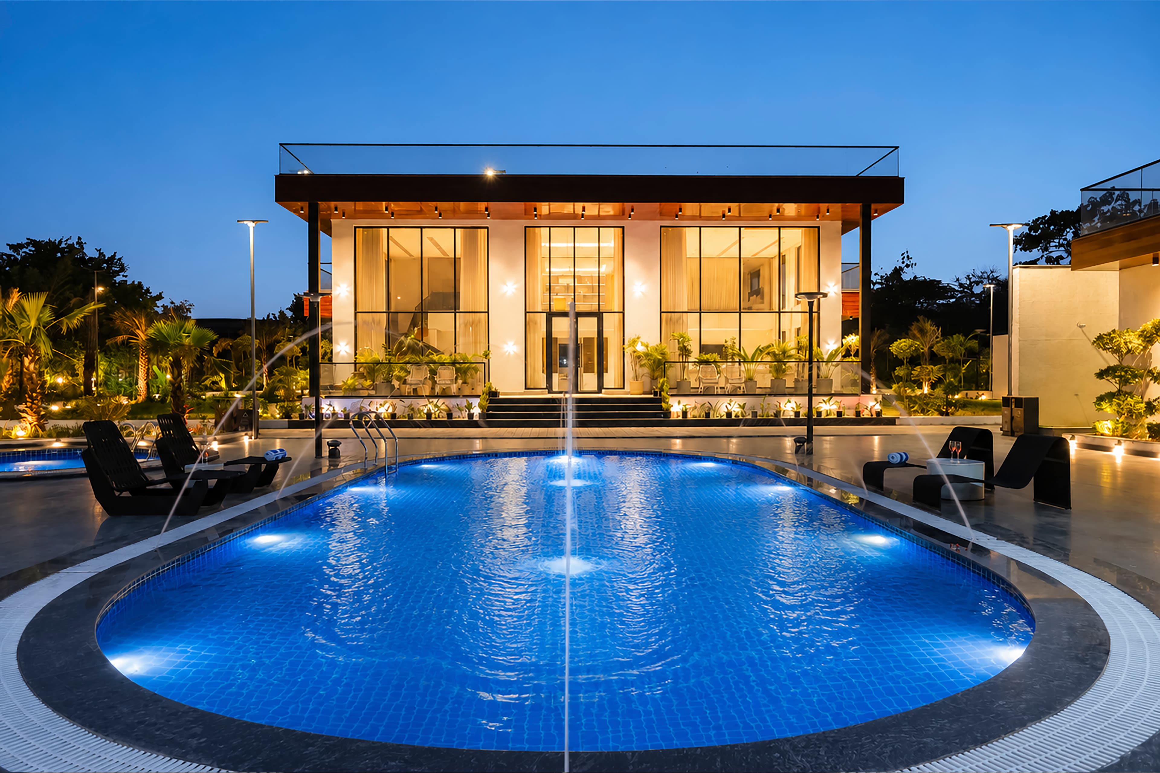 ASK Farms | Refined 4-BHK villa with Theatre Lounge, Pool & Fire BBQ Deck  - Image 47