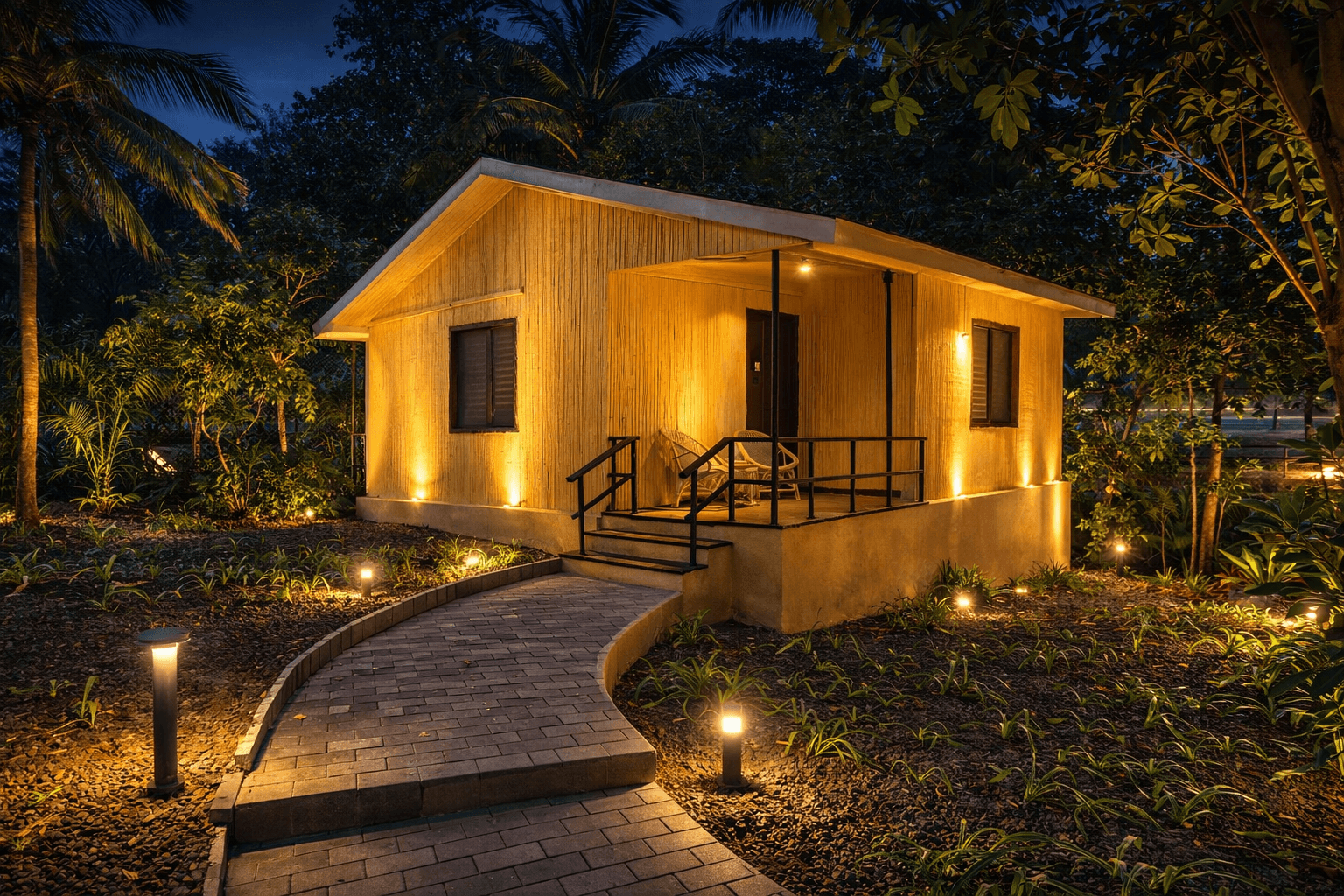 Timber Premium Suite | Pet-friendly Bamboo Cottage with Pvt Verandah, Lounge & Shared Outdoor seating & Restaurant - Image 12