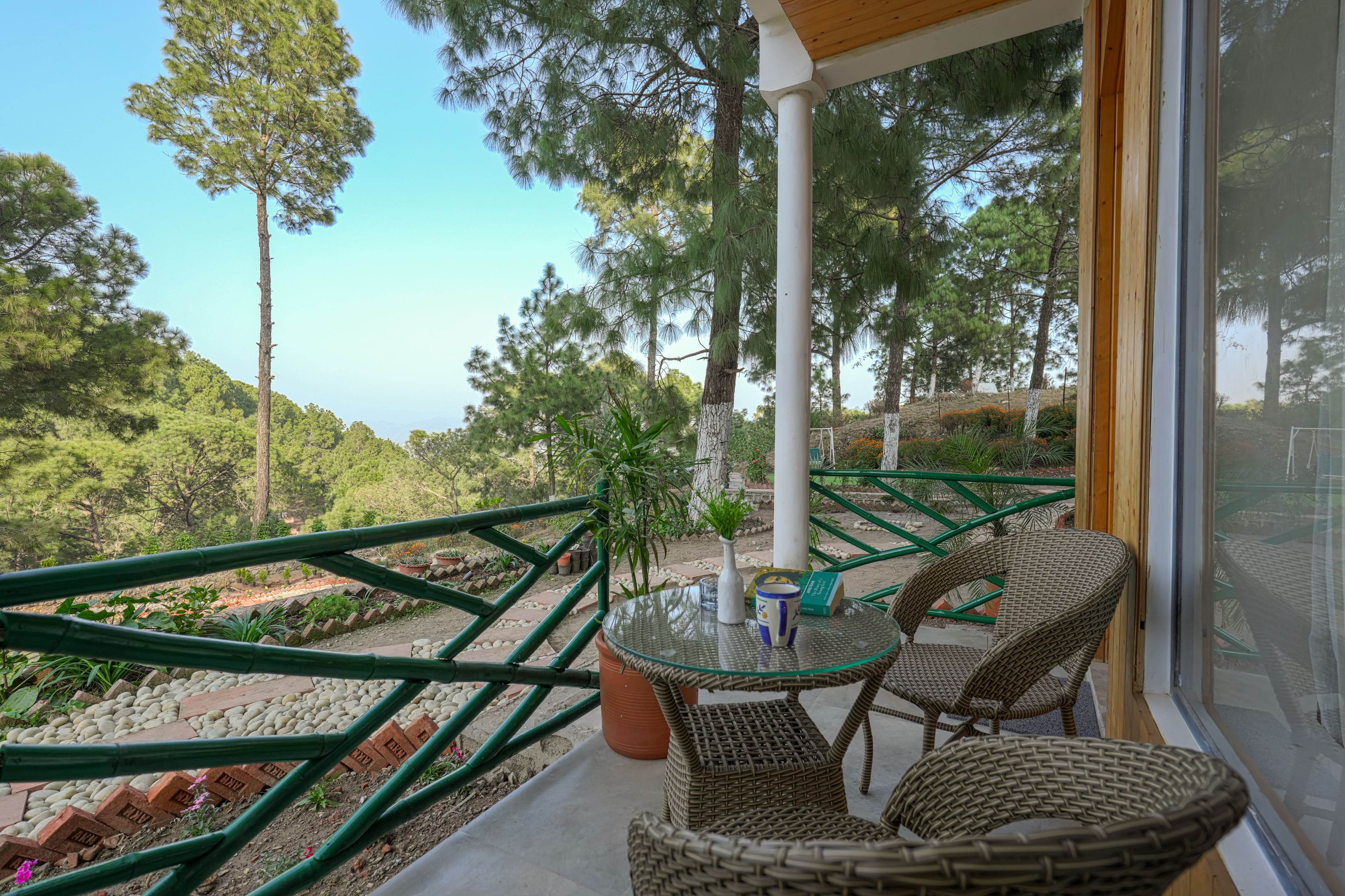 Pine View Resort | Pet-friendly Hilltop 1-Suite With Garden-Facing Balcony, Rooftop lounge, Restro & Game Zone - Image 14